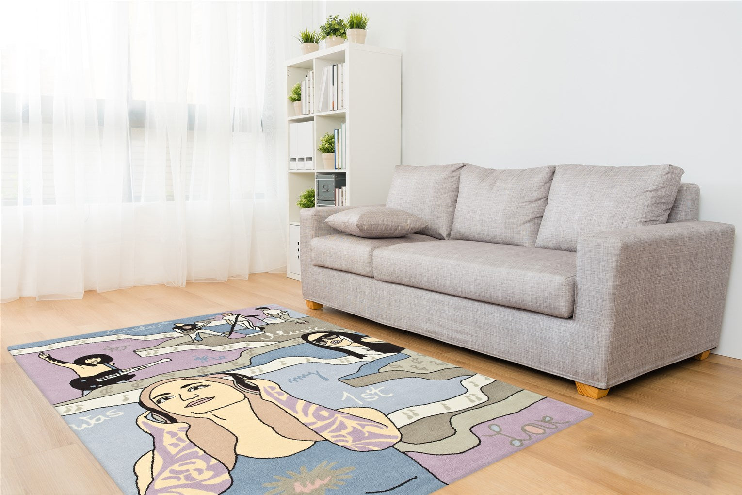 kayoom-joy-4094-bunter-motivteppich-pflegeleichter-acryl-flor-f-r-wohn-schlaf-un image 2