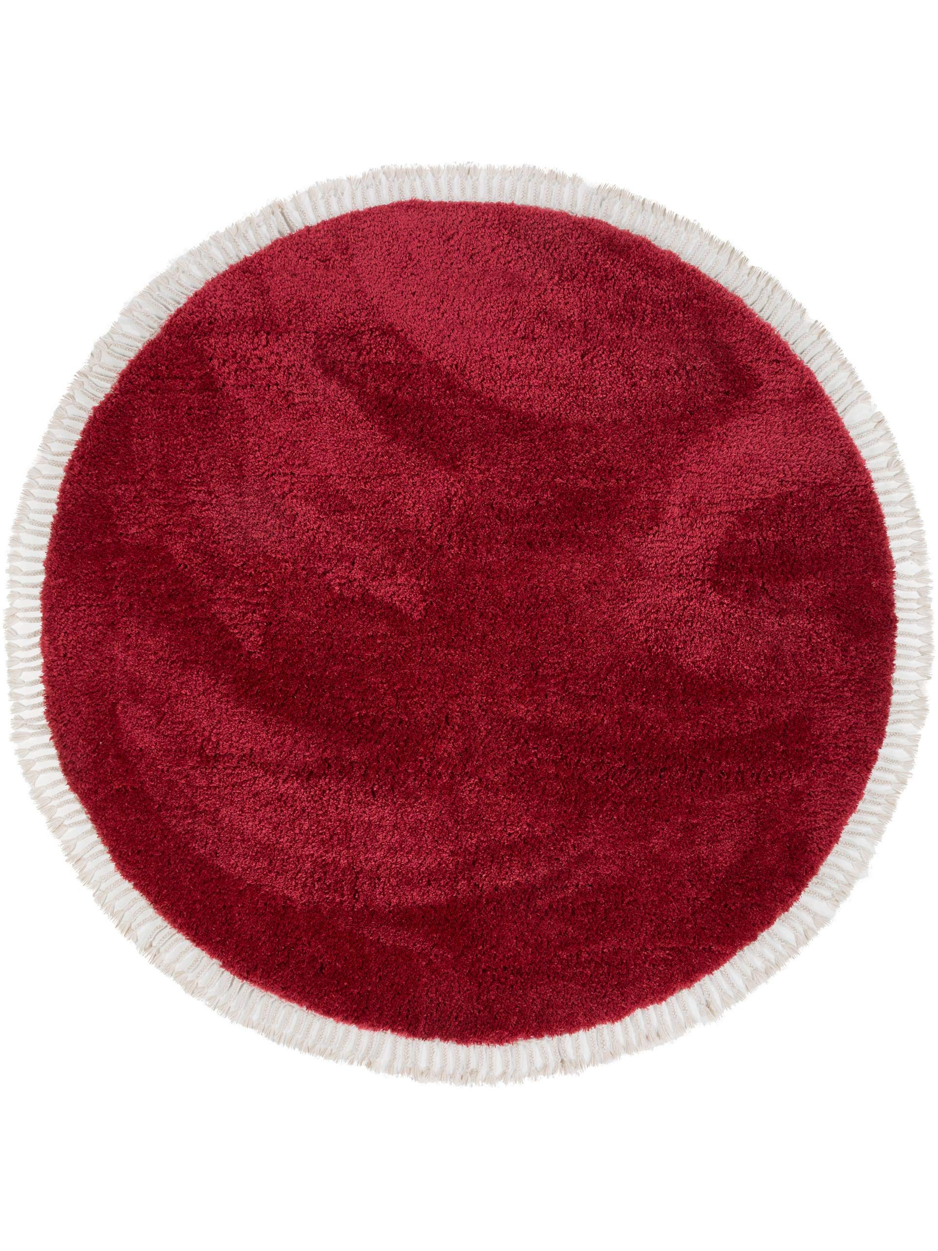benuta-shaggy-teppich-rot-120-cm-rund-hochflor-polyester-f-r-wohnzimmer-schlafzi image 1