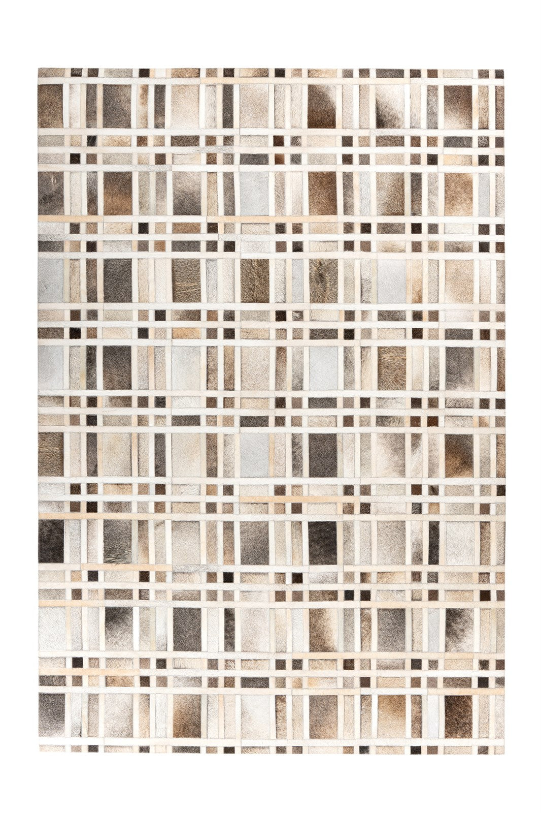 kayoom-lavin-225-design-teppich-patchwork-look-aus-lederst-cken-unikat-mit-leder image 1