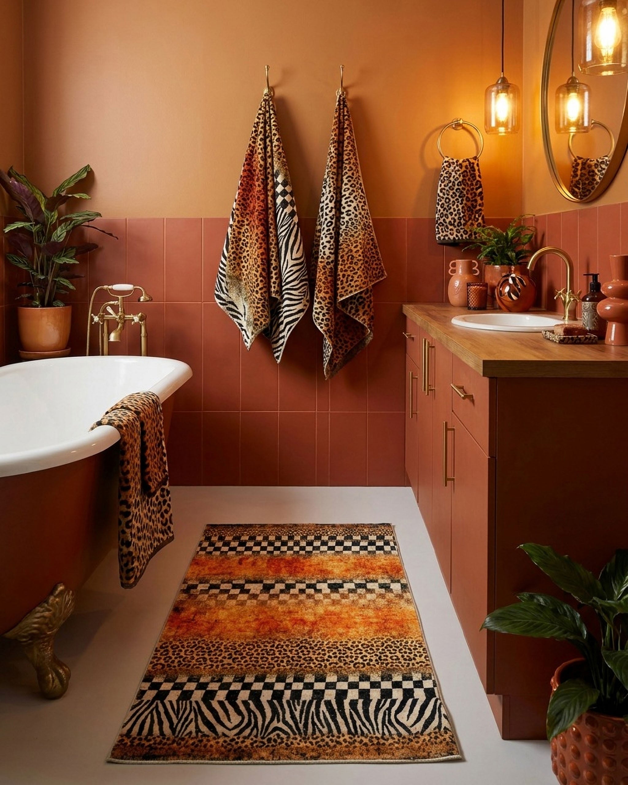 weconhome-jungle-stripes-badteppich-gelb-orange-zebra image 2