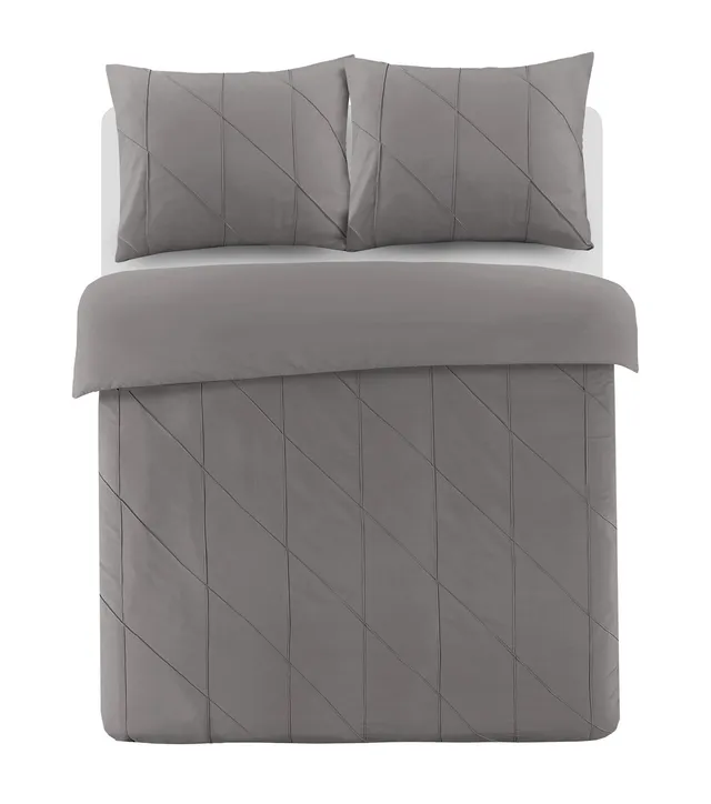 kayoom-bettw-sche-lamia-125-100-baumwolle-satin-135x200-cm-80x80-cm-grau image 1
