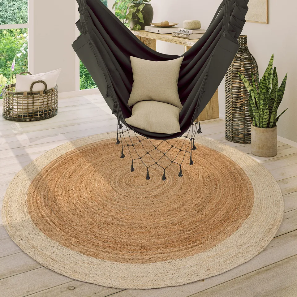 paco-home-jute-teppich-rund-200-cm-elfenbein-boho-ethno-handgefertigt image 1