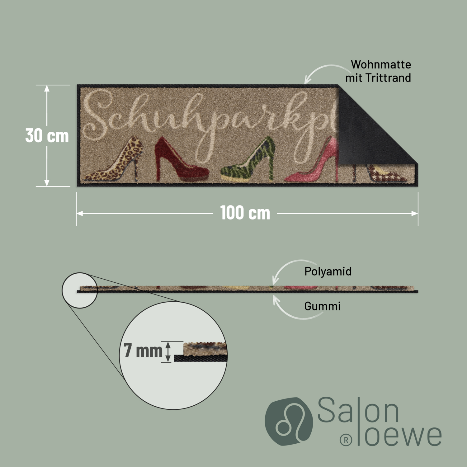 salonloewe-stiletto-parkplatz-schuhabstellmatte-30-x-100-cm-modische-matte-mit-d image 4