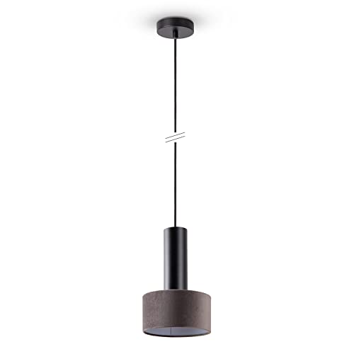 paco-home-pendelleuchte-volta-schwarz-grau-stoffschirm-gu10-1-5-m-kabel image 8