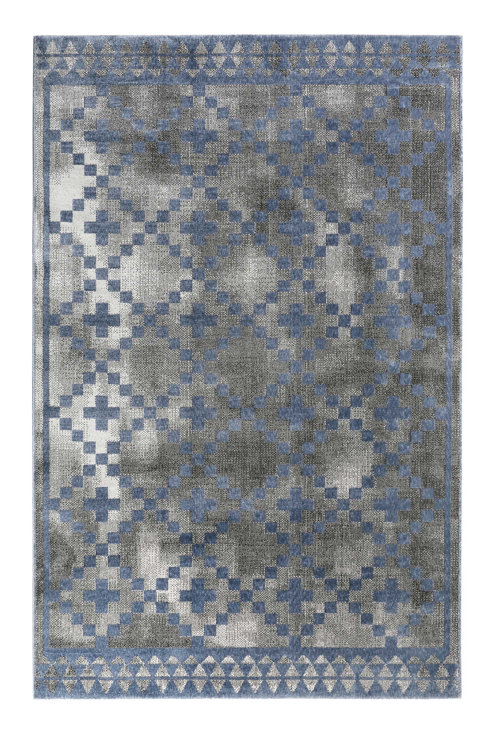 weconhome-pleasure-2-0-teppich-grau-blau-kurzflor-geometrisch image 1