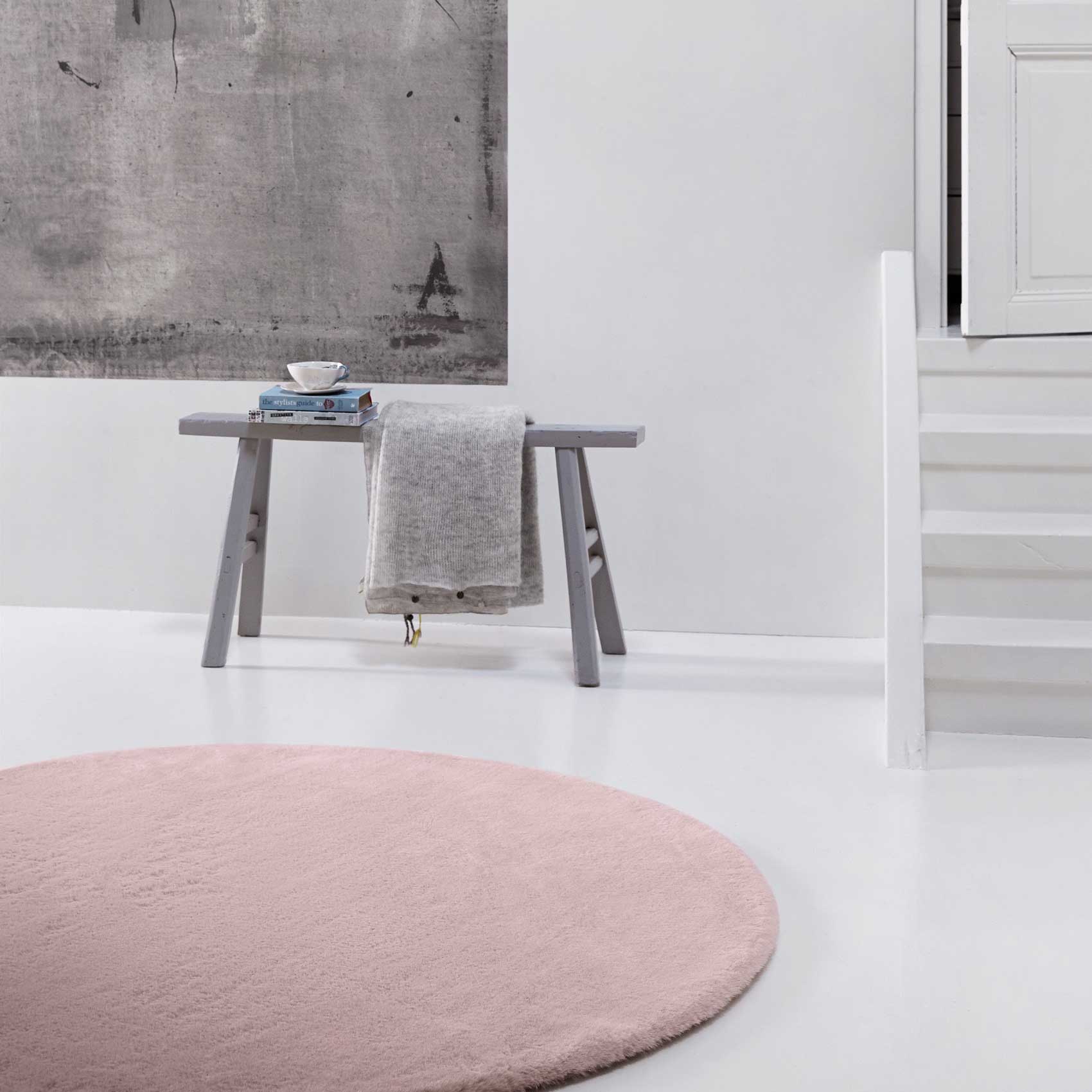 weconhome-homie-living-vita-teppich-rund-rosa-kunstfell-flauschig image 4