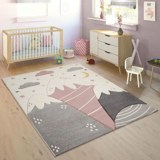 paco-home-kinderteppich-spielteppich-3d-berge-sterne-140x200-cm image 1