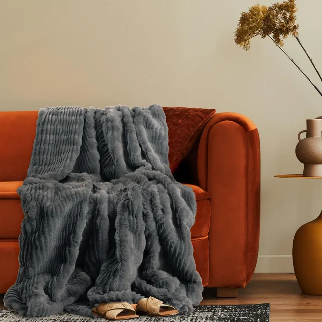 paco-home-kuscheldecke-wellenmuster-200x240cm-anthrazit image 1