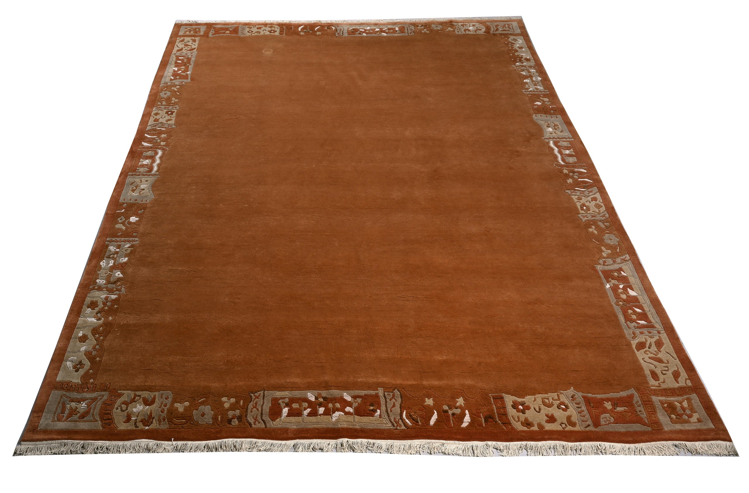 weconhome-tibet-teppich-terra-braun-retro-bord-re-handgekn-pft image 5