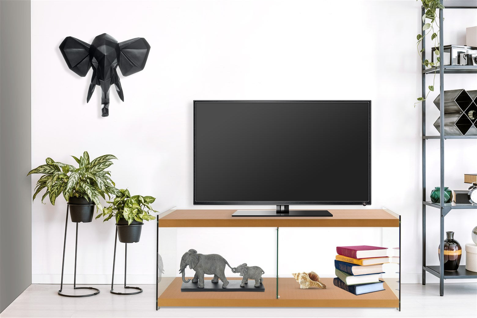 kayoom-elementary-225-tv-tisch-modernes-design-mit-glas-seitenw-nden image 8
