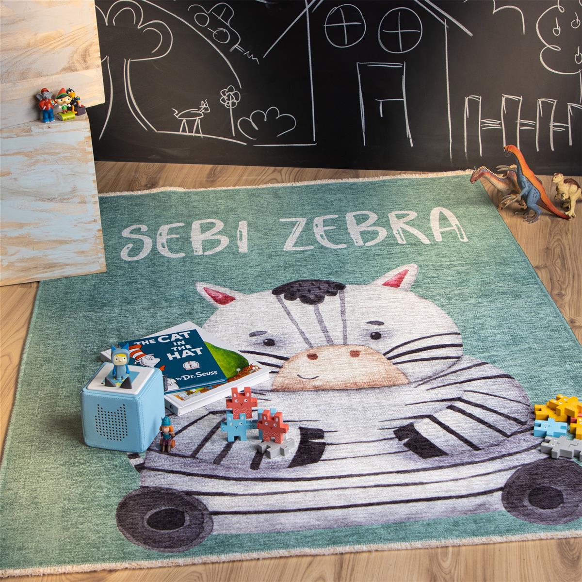 kayoom-joanna-624-zebra-kinderteppich-115-x-170-cm-bunte-farben image 2
