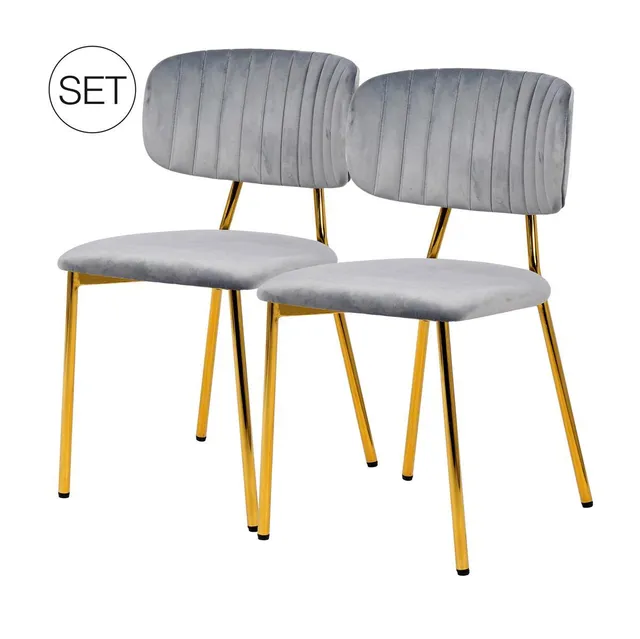 kayoom-stuhl-giselle-125-2er-set-esszimmerst-hle-mit-edelstahlgestell-samtbezug- image 1
