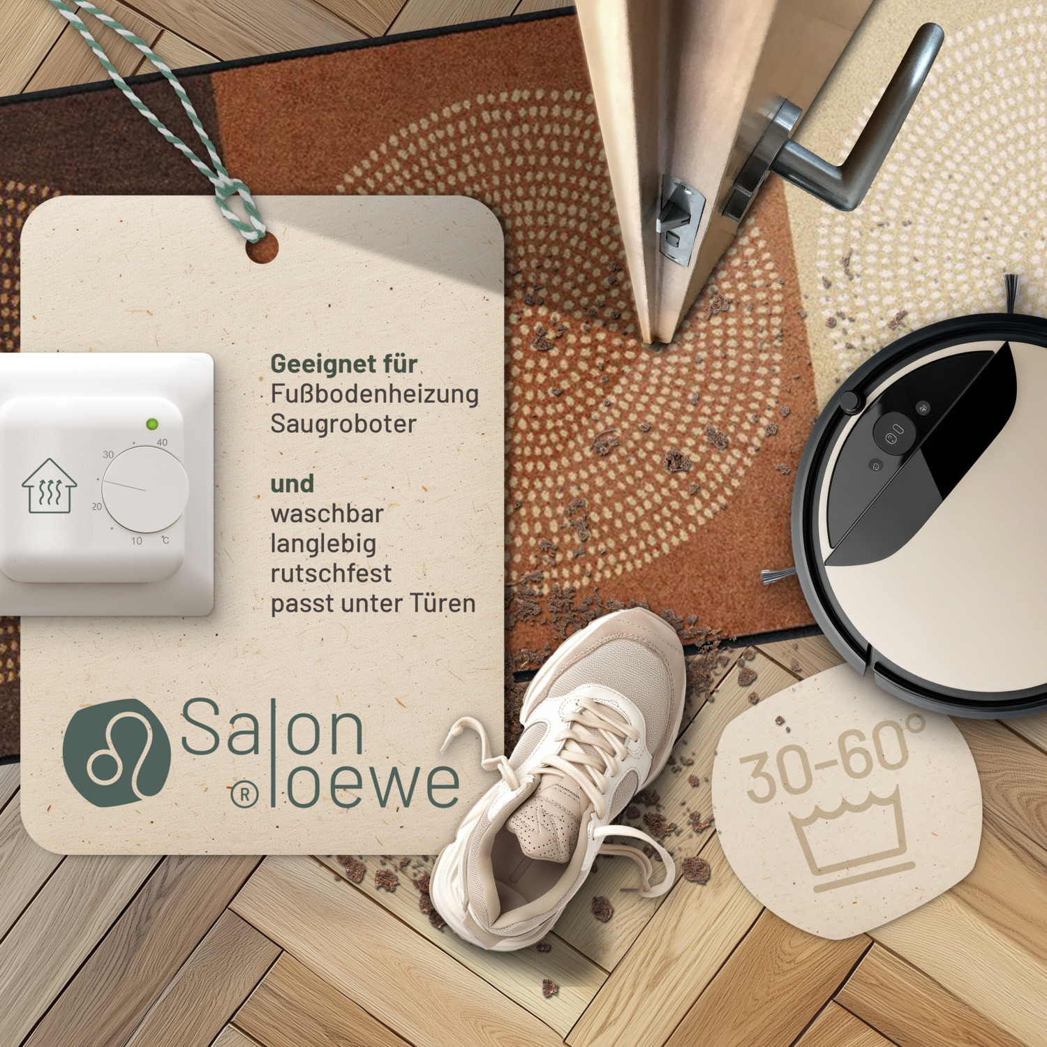 salonloewe-nestor-mocca-teppich-75-x-190-cm-grafisches-design-waschbar-rutschfes image 3