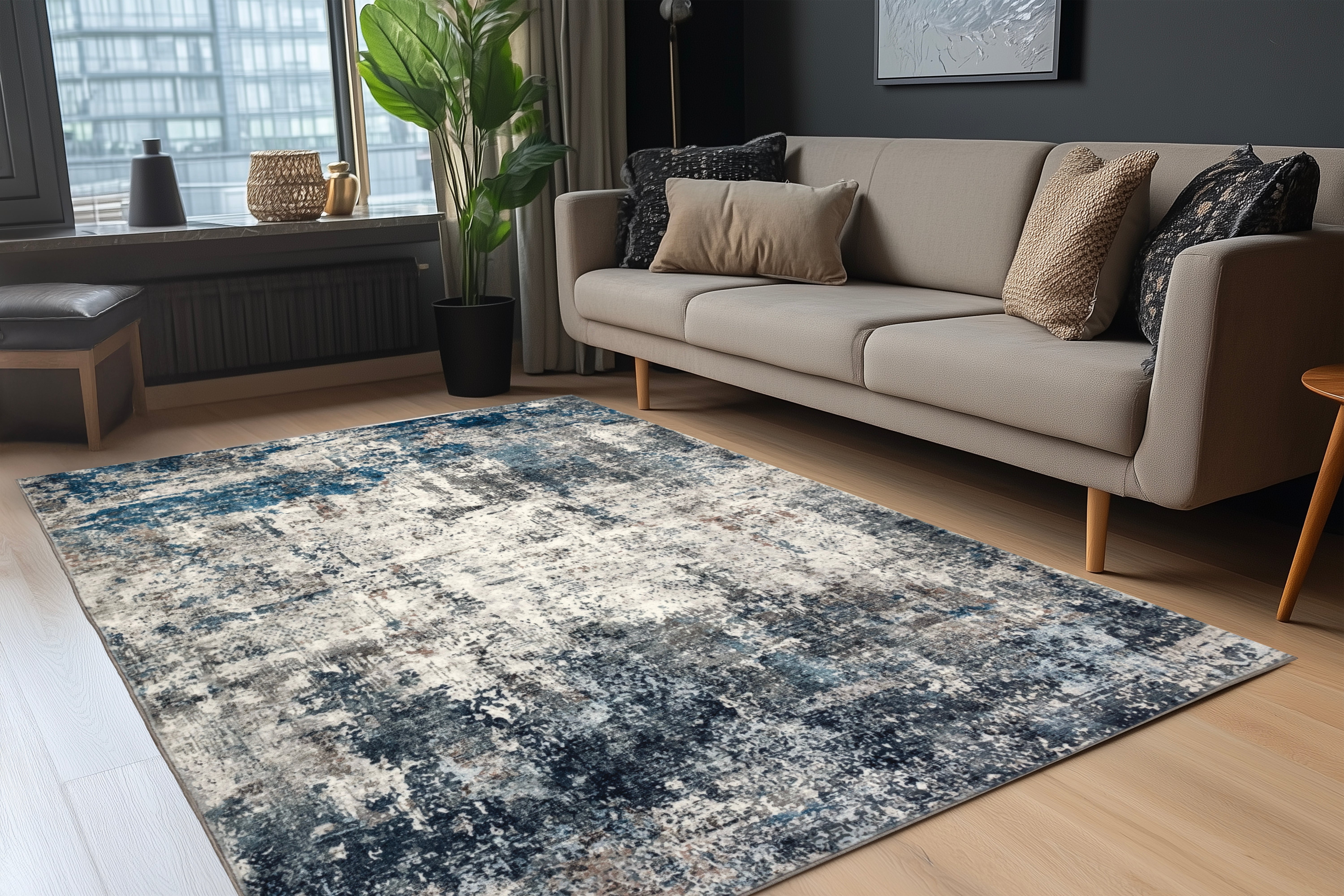 kayoom-elegantica-328-kurzflorteppich-blau-9-mm-flor-19-50-statt-39-00 image 4