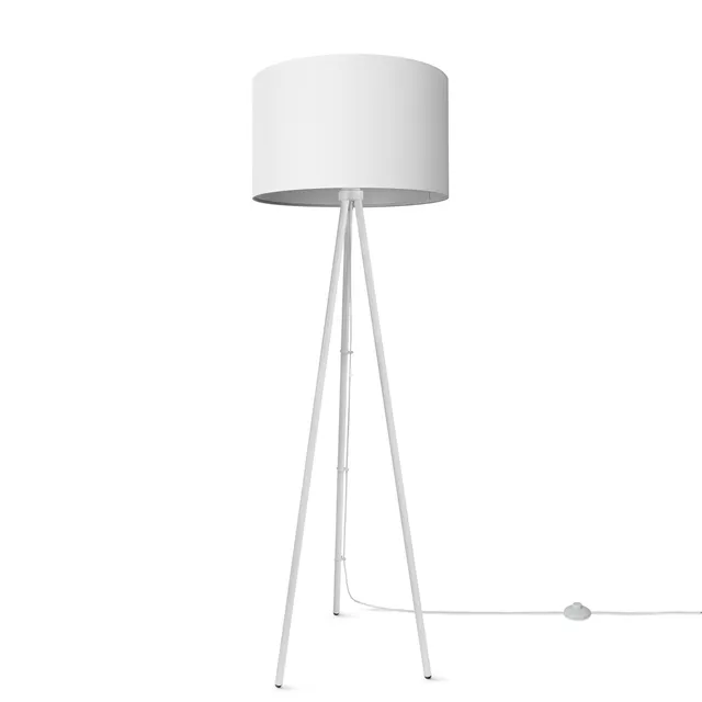 paco-home-dreibein-stehleuchte-e27-stativ-stehlampe-mit-stoffschirm image 1