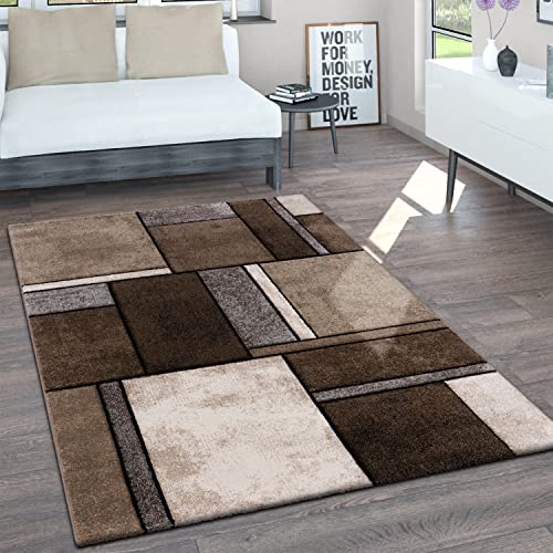 paco-home-kurzflor-teppich-240x330-cm-braun-meliert-3d-konturenschnitt image 6