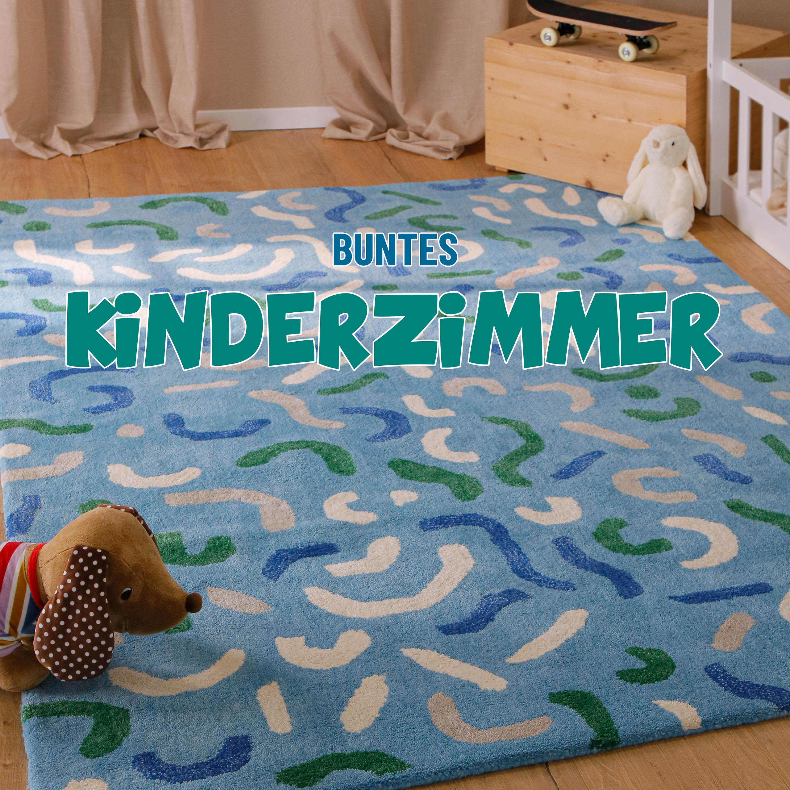 weconhome-kinderteppich-confetti-aus-schurwolle-blau-gr-n-handgetuftet-smart-kid image 4