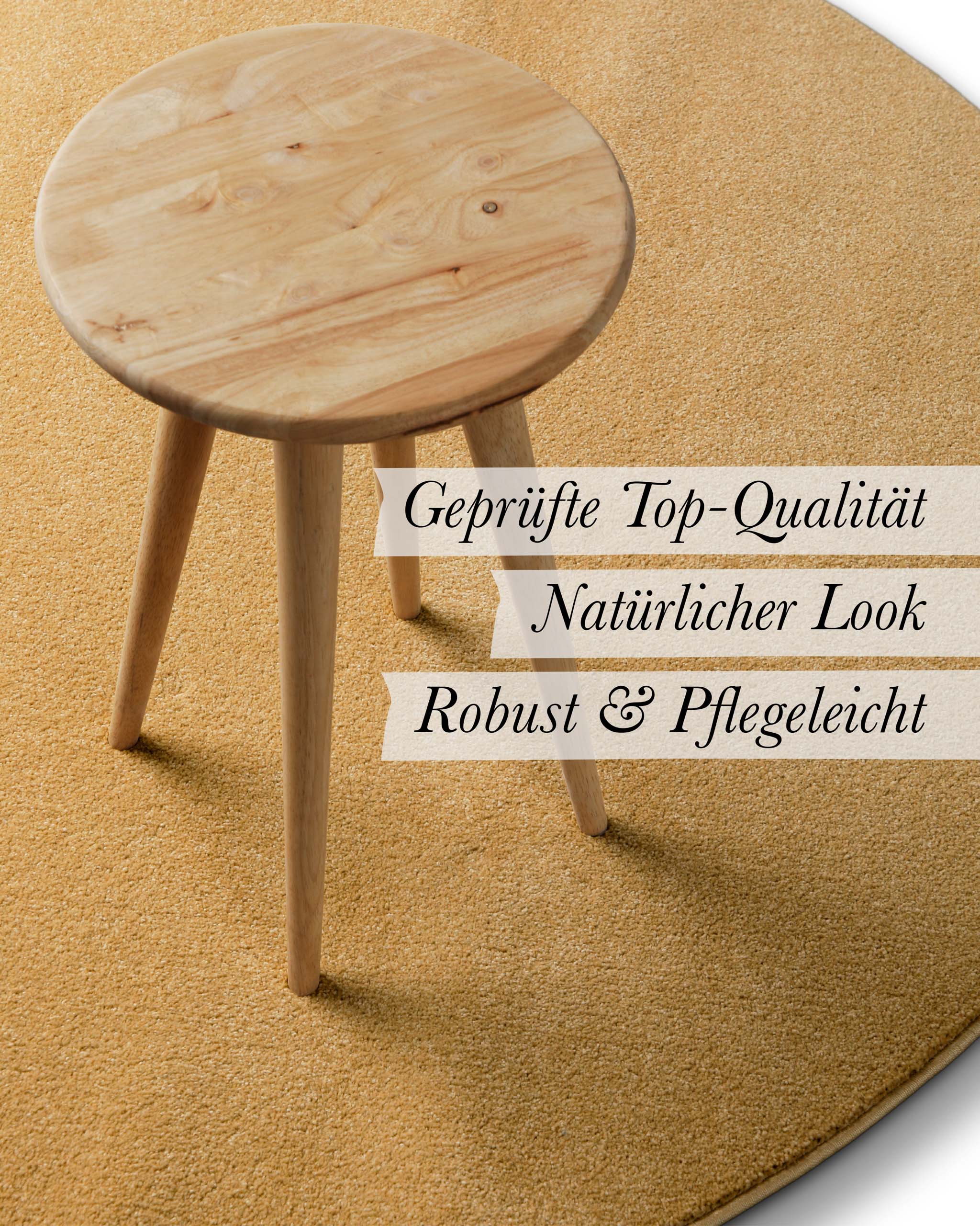 weconhome-basics-kurzflorteppich-rund-ocker-gelb-freja-gewebt image 6