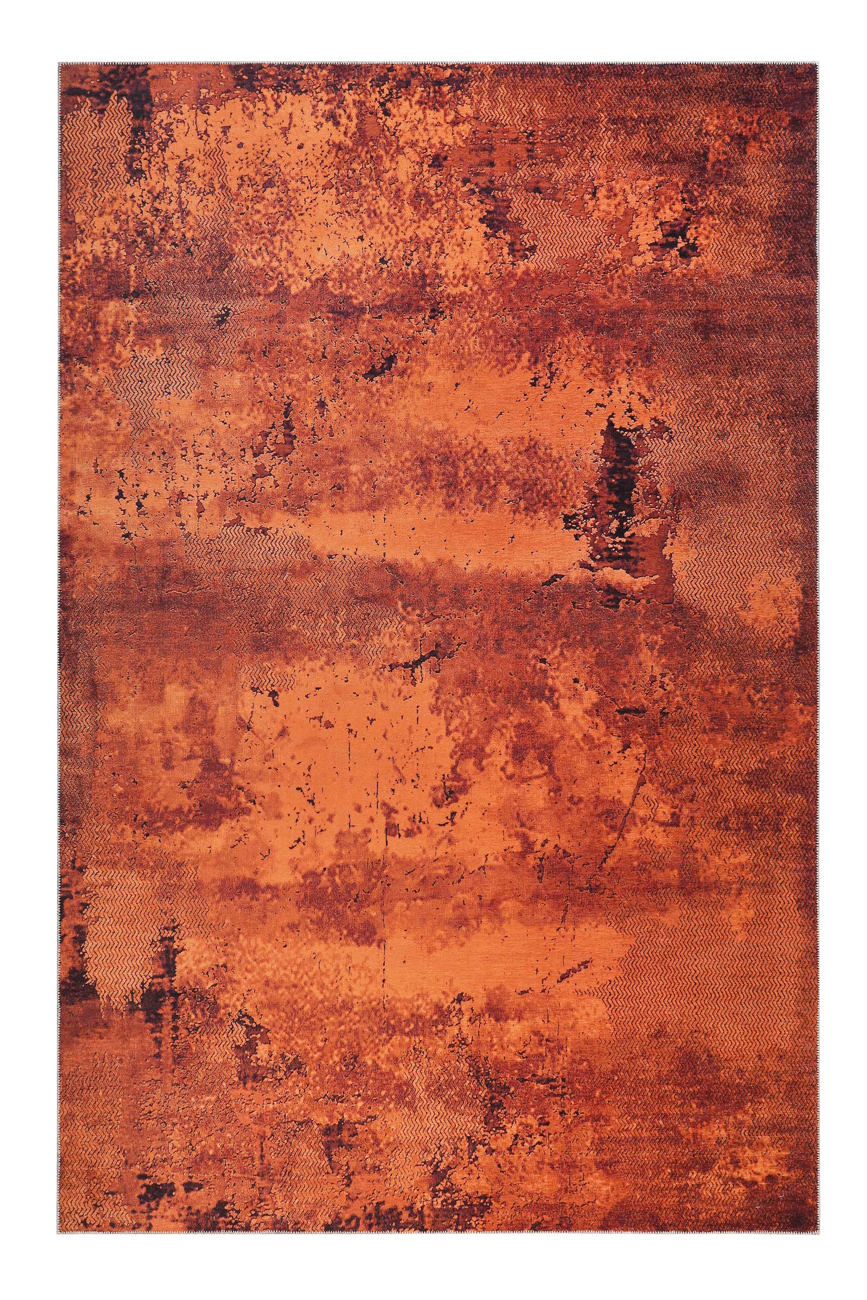 weconhome-radiate-vintage-teppich-kurzflor-rost-rot-eckig-wh-10137-05 image 1