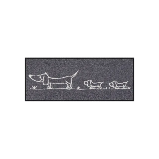 salonloewe-hereingedackelt-eingangsmatte-30-x-75-cm-dackelmotiv-grau image 1