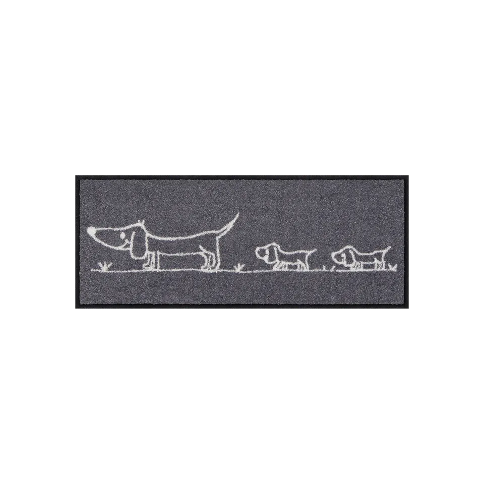 salonloewe-hereingedackelt-eingangsmatte-30-x-75-cm-dackelmotiv-grau image 1