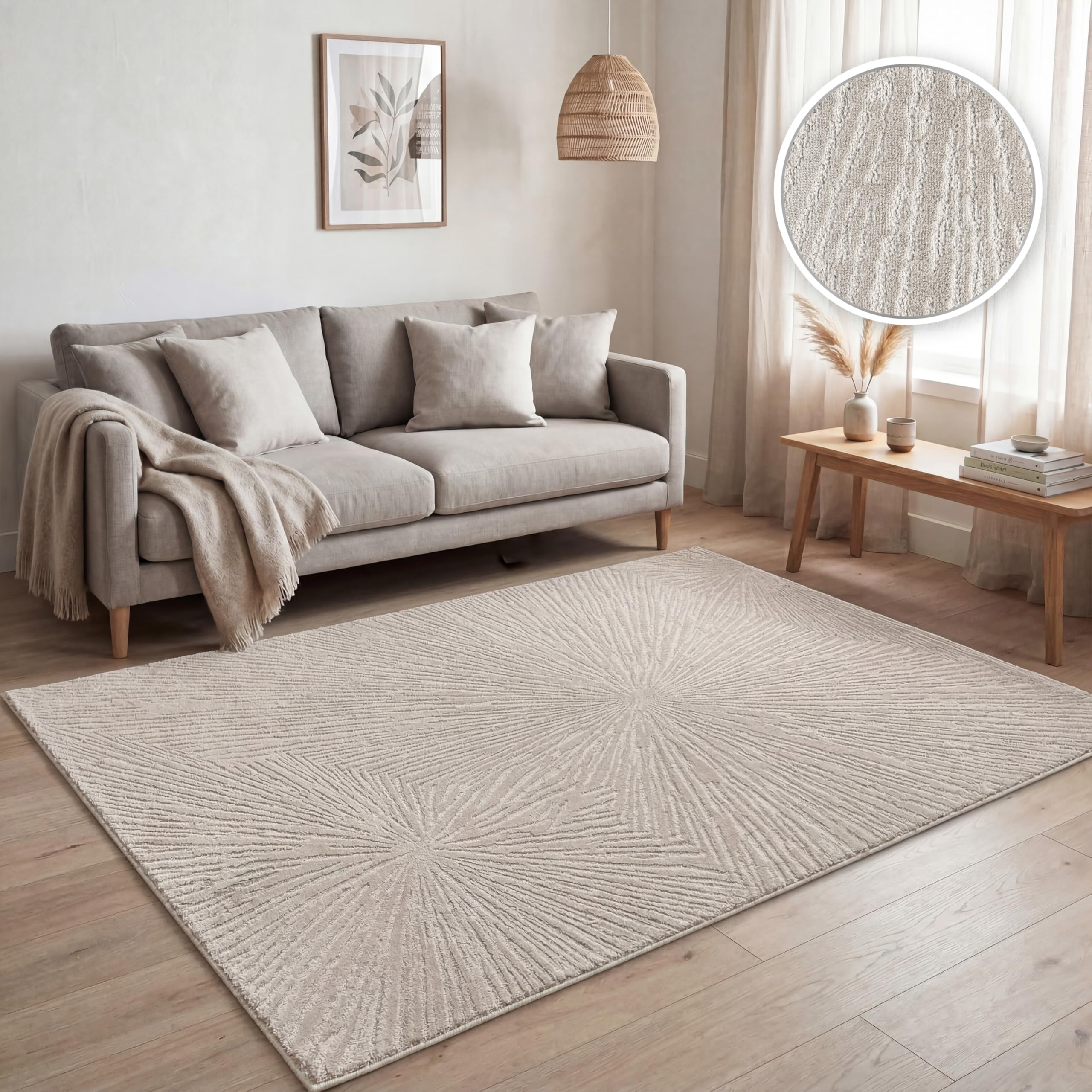 paco-home-metro-kurzflor-teppich-200x280-cm-beige-abstrakt-3d image 1