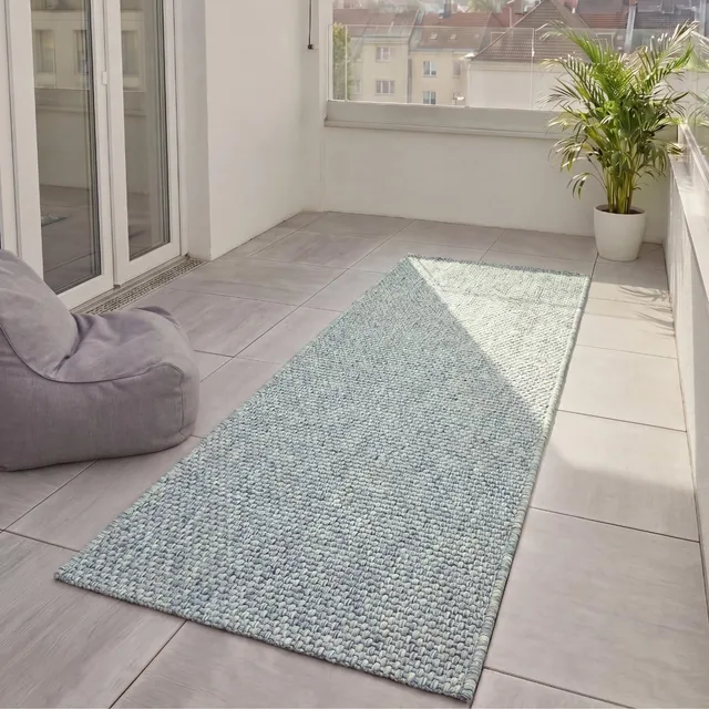 benuta-basic-in-outdoor-teppich-iowa-80x250-cm-blau-jute-look image 1