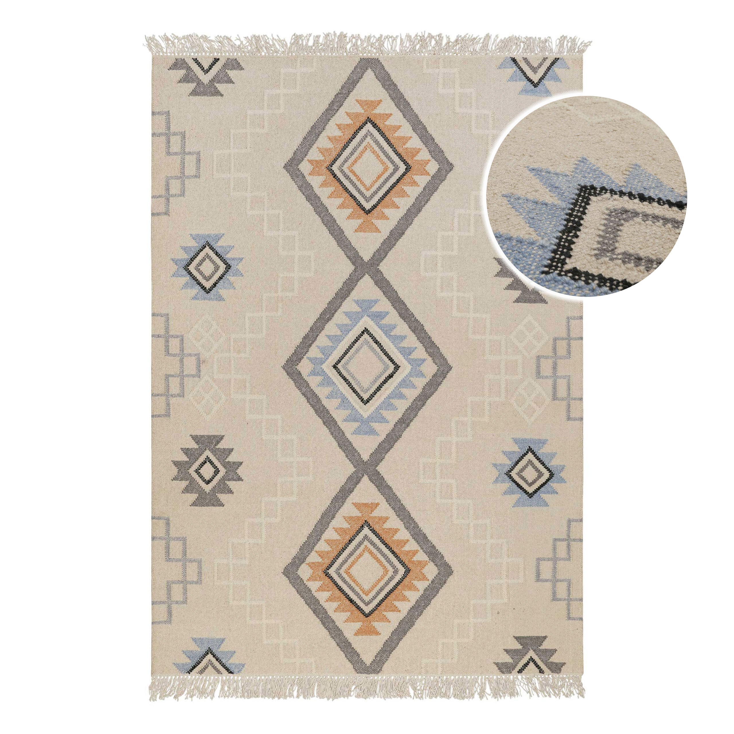 weconhome-green-looop-kelim-teppich-jong-creme-beige-aus-wolle image 2