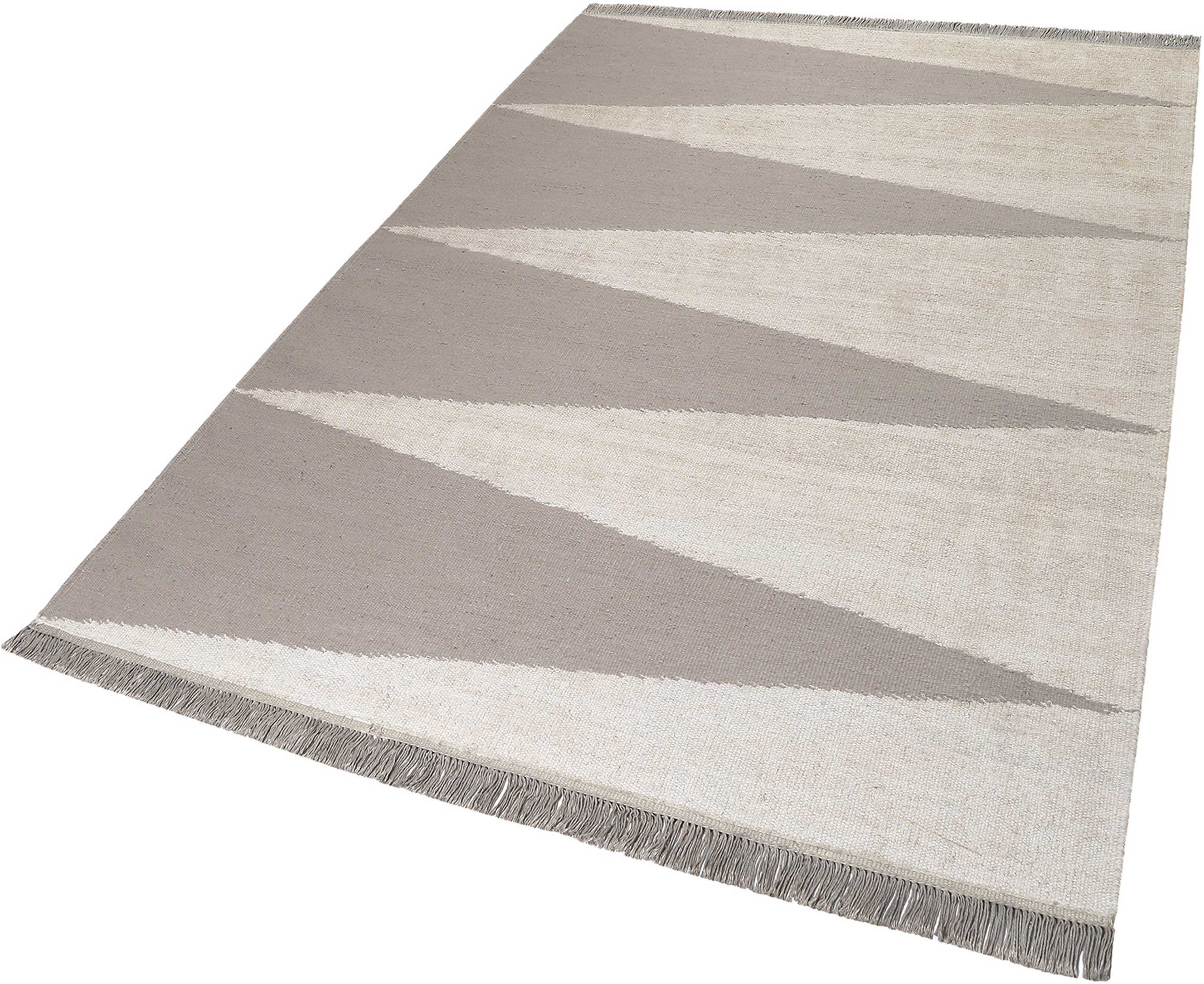 weconhome-smart-triangle-kelim-teppich-taupe-beige-naturfaser image 2