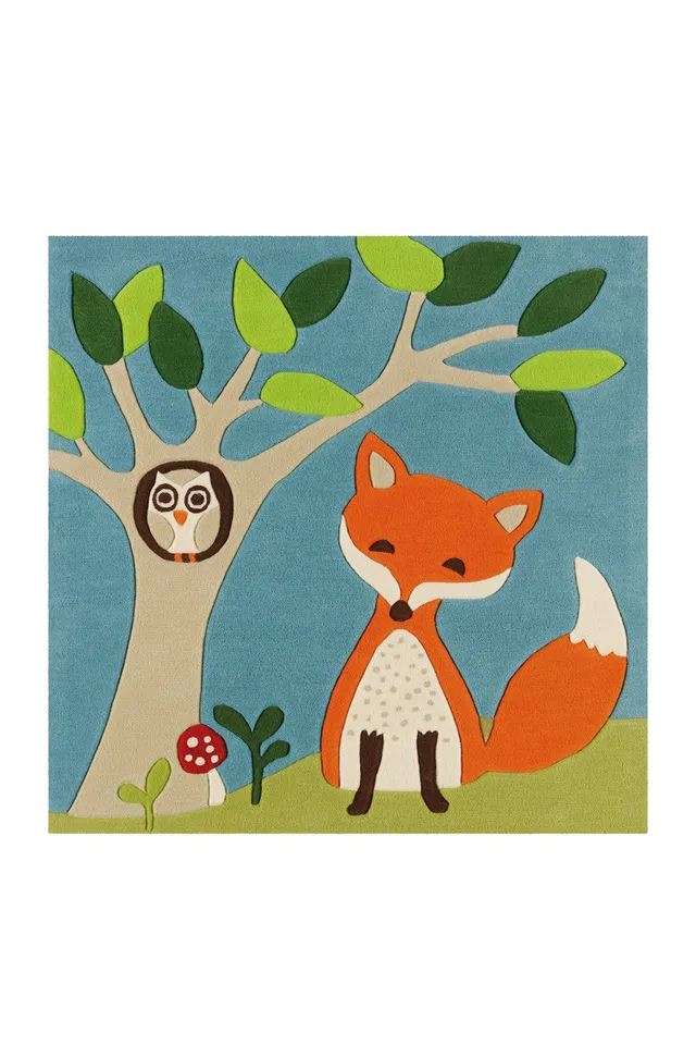 kayoom-joy-4189-bunter-motivteppich-mit-acryl-flor-f-r-wohn-und-kinderzimmer image 1