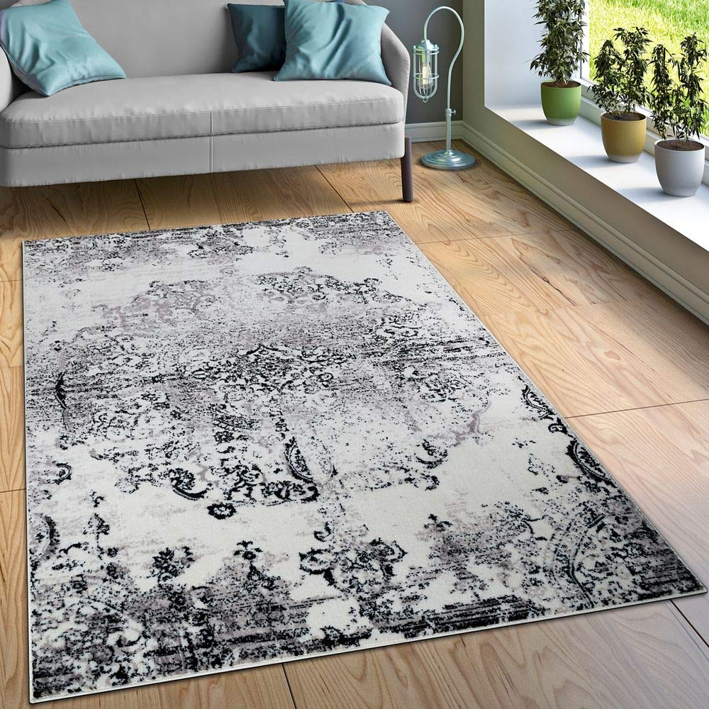 paco-home-designer-teppich-vintage-ornamente-schwarz-wei-60x100-cm image 1