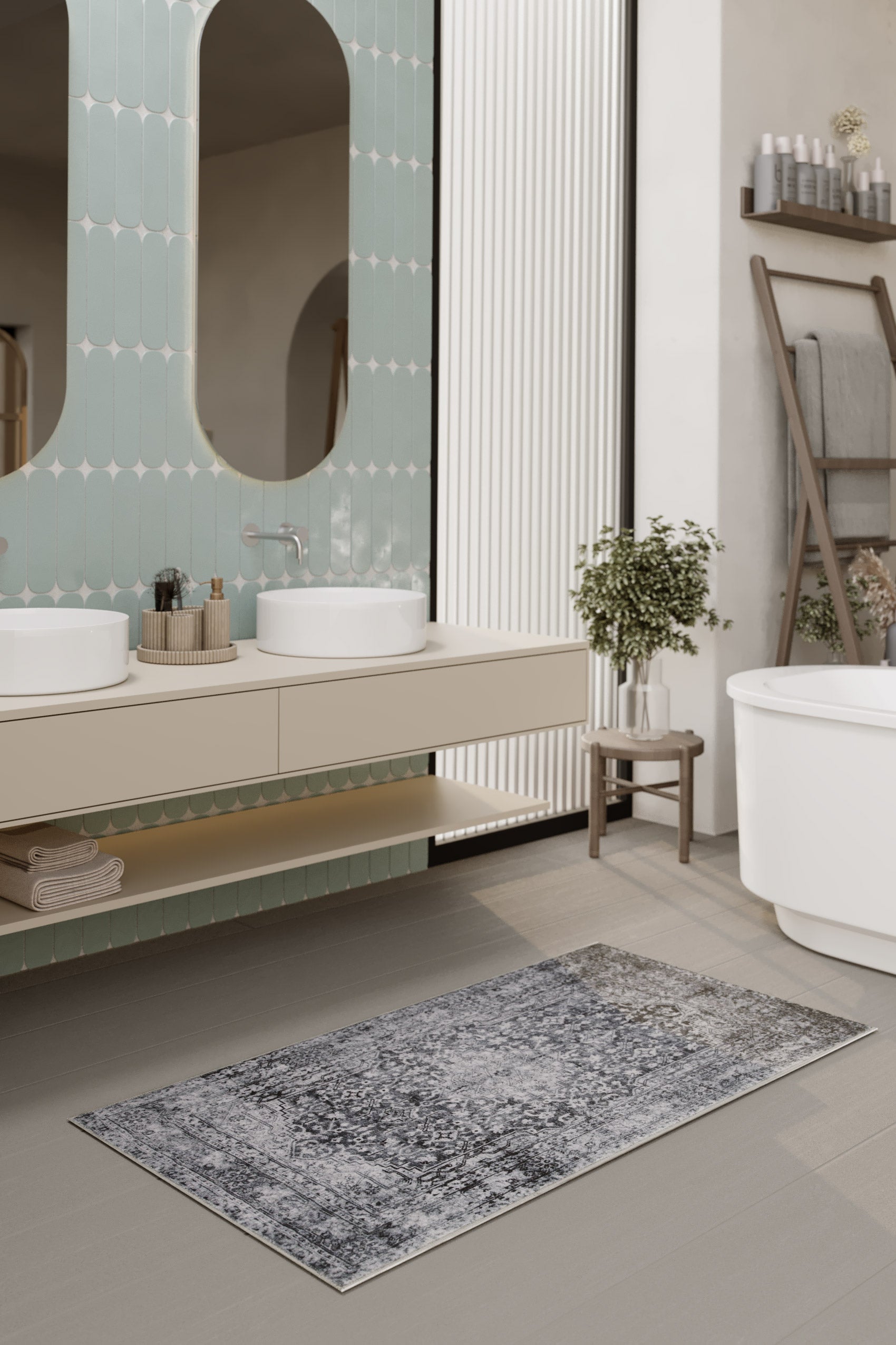 weconhome-ralph-badteppich-grau-im-oriental-vintage-look image 6