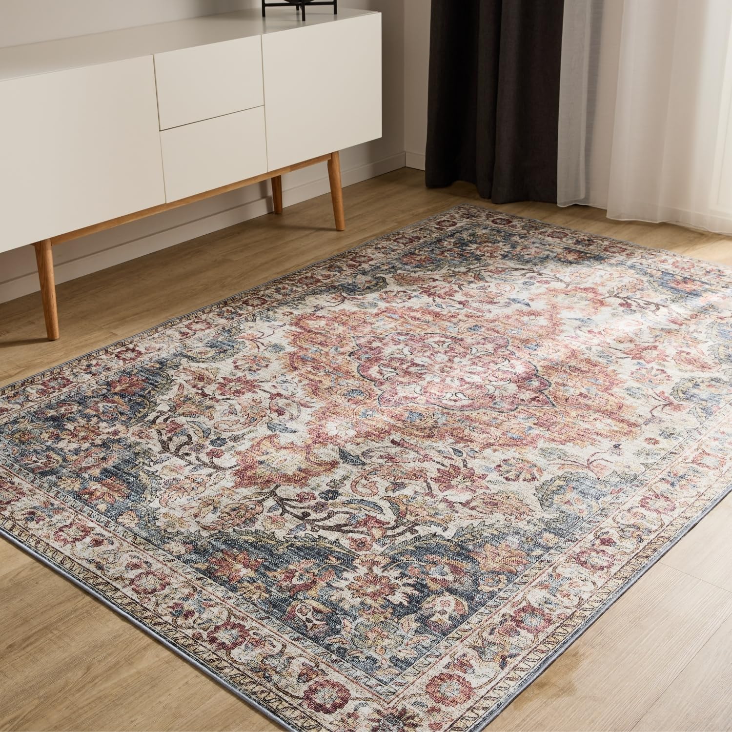 benuta-basic-george-waschbarer-teppich-multicolor-rot-80x150-cm image 8