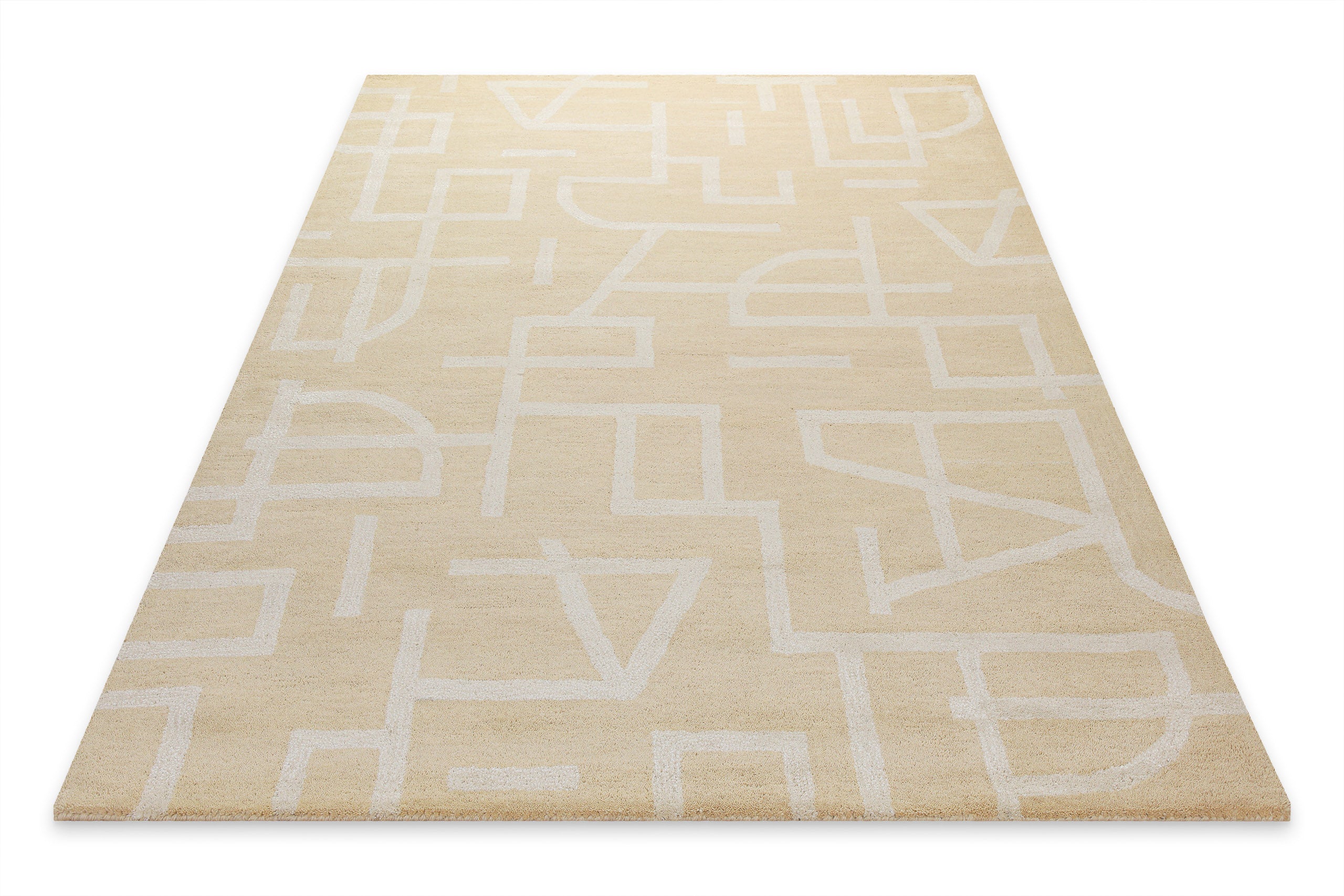 weconhome-beatrice-kurzflor-teppich-schurwolle-sand-beige image 3