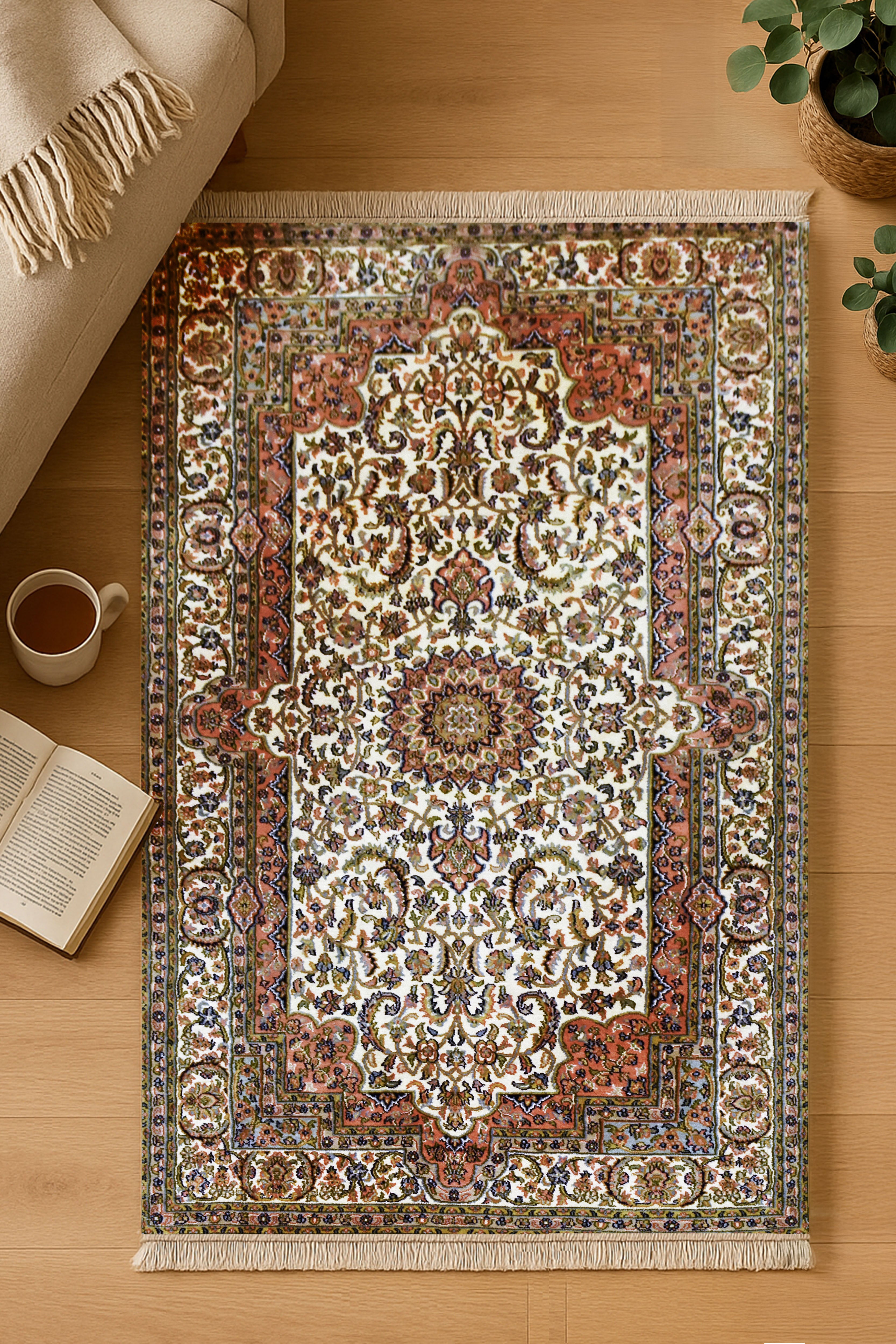 kayoom-kashan-8868-multi-teppich-handgewebt-93-cm-x-160-cm image 3