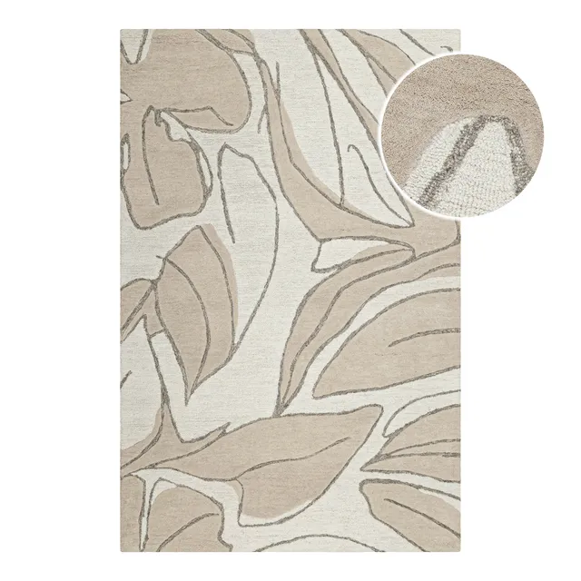 weconhome-tunia-kurzflorteppich-beige-schurwolle-10-mm image 1