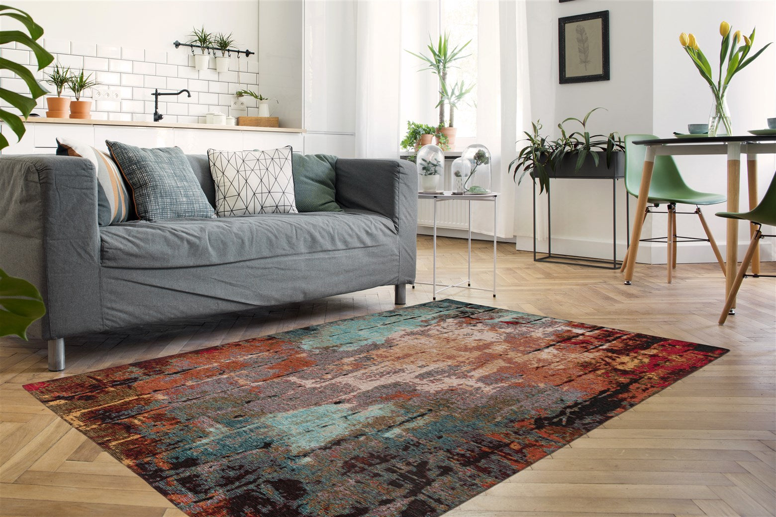 kayoom-primavera-425-flachflorteppich-buntes-modernes-design-farbenfroher-flor-m image 3