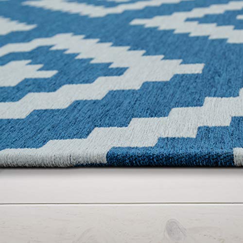 paco-home-teppich-metro-blau-wei-skandi-rauten-80x150-cm image 6