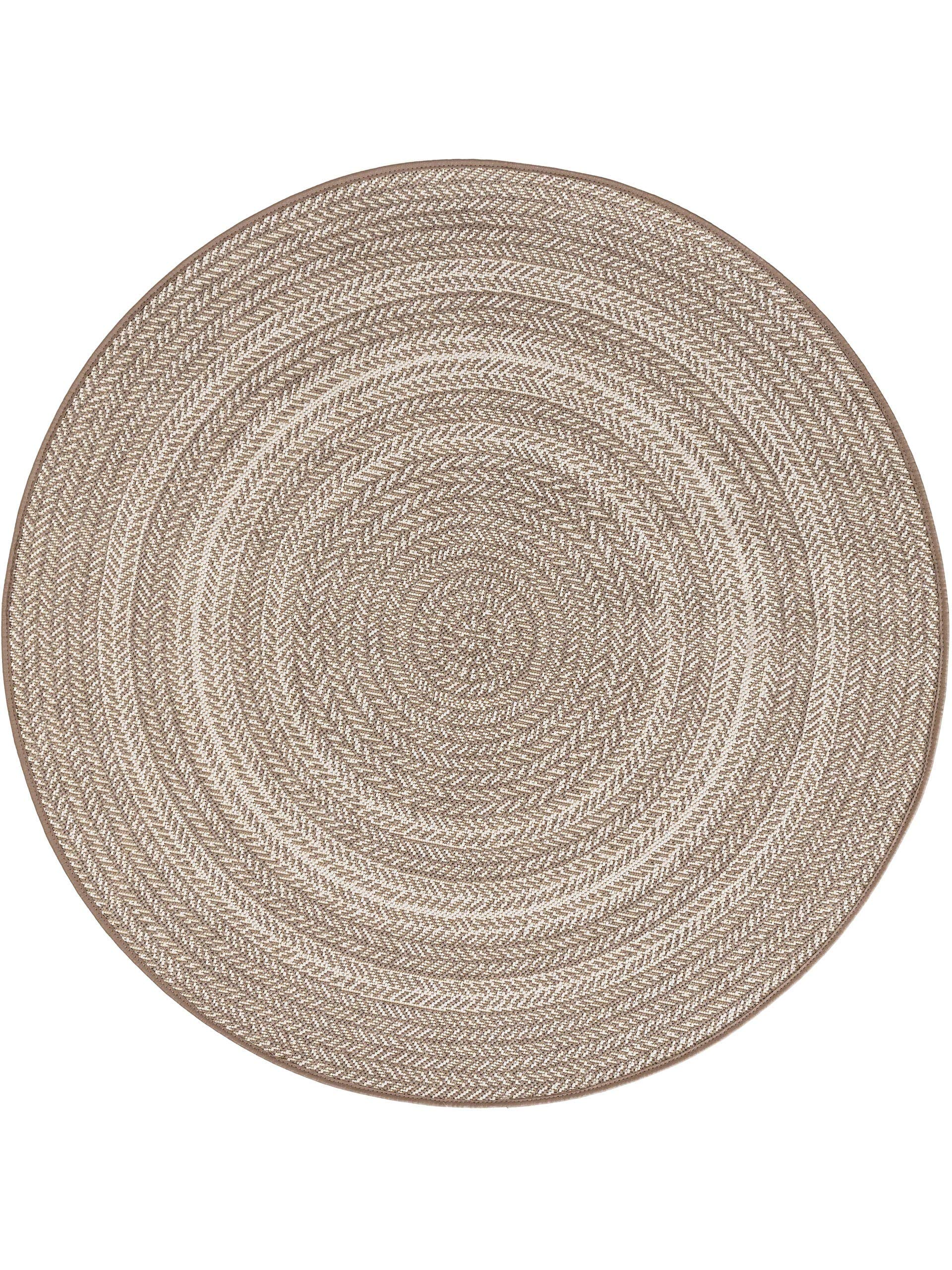 benuta-plus-in-outdoor-teppich-metro-flachgewebe-rund-120-cm-cream-taupe-wetterf image 1