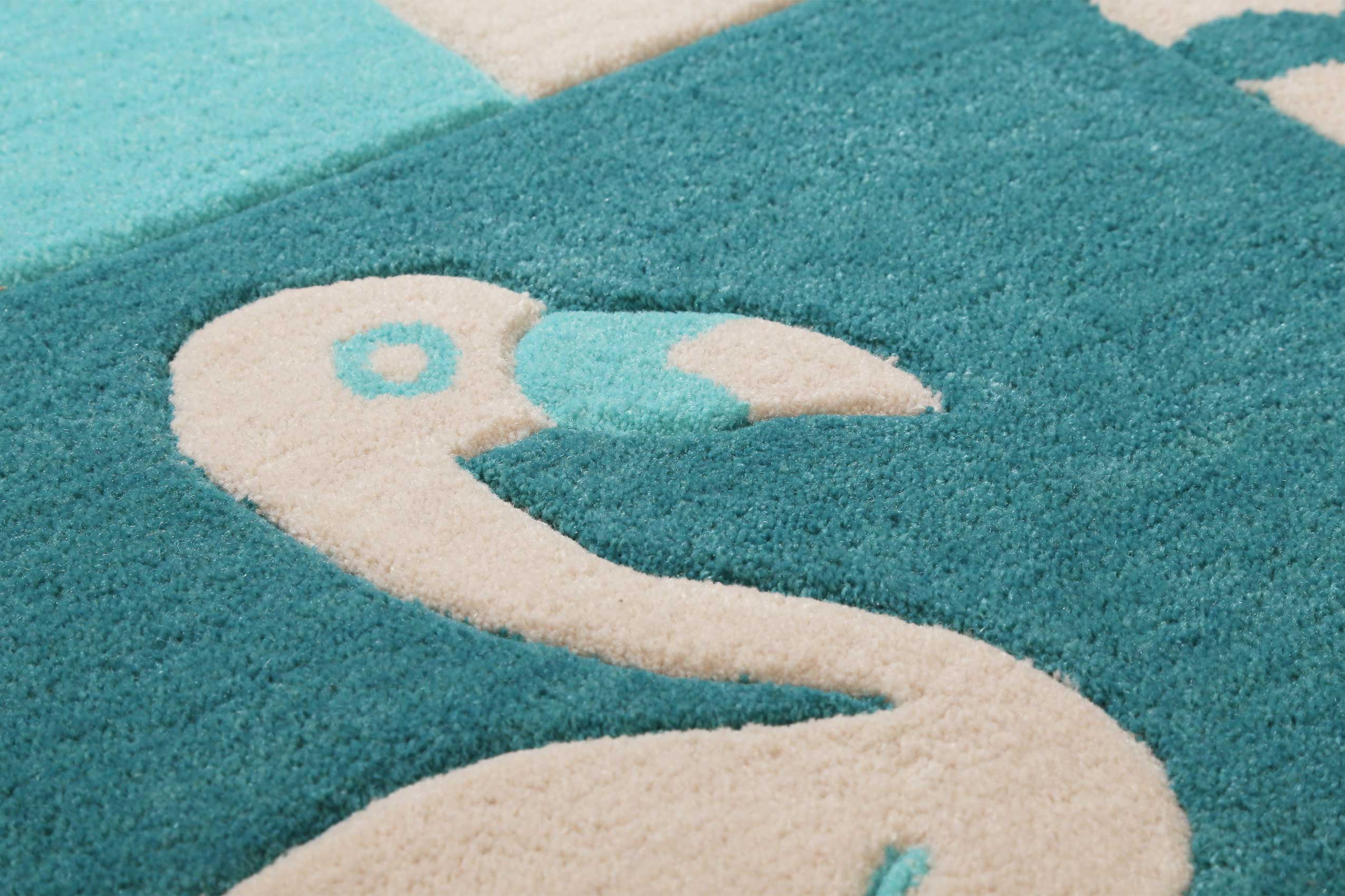smart-kids-by-weconhome-kinderteppich-fruity-flamingo-t-rkis-blau-gr-n-handgetuf image 6
