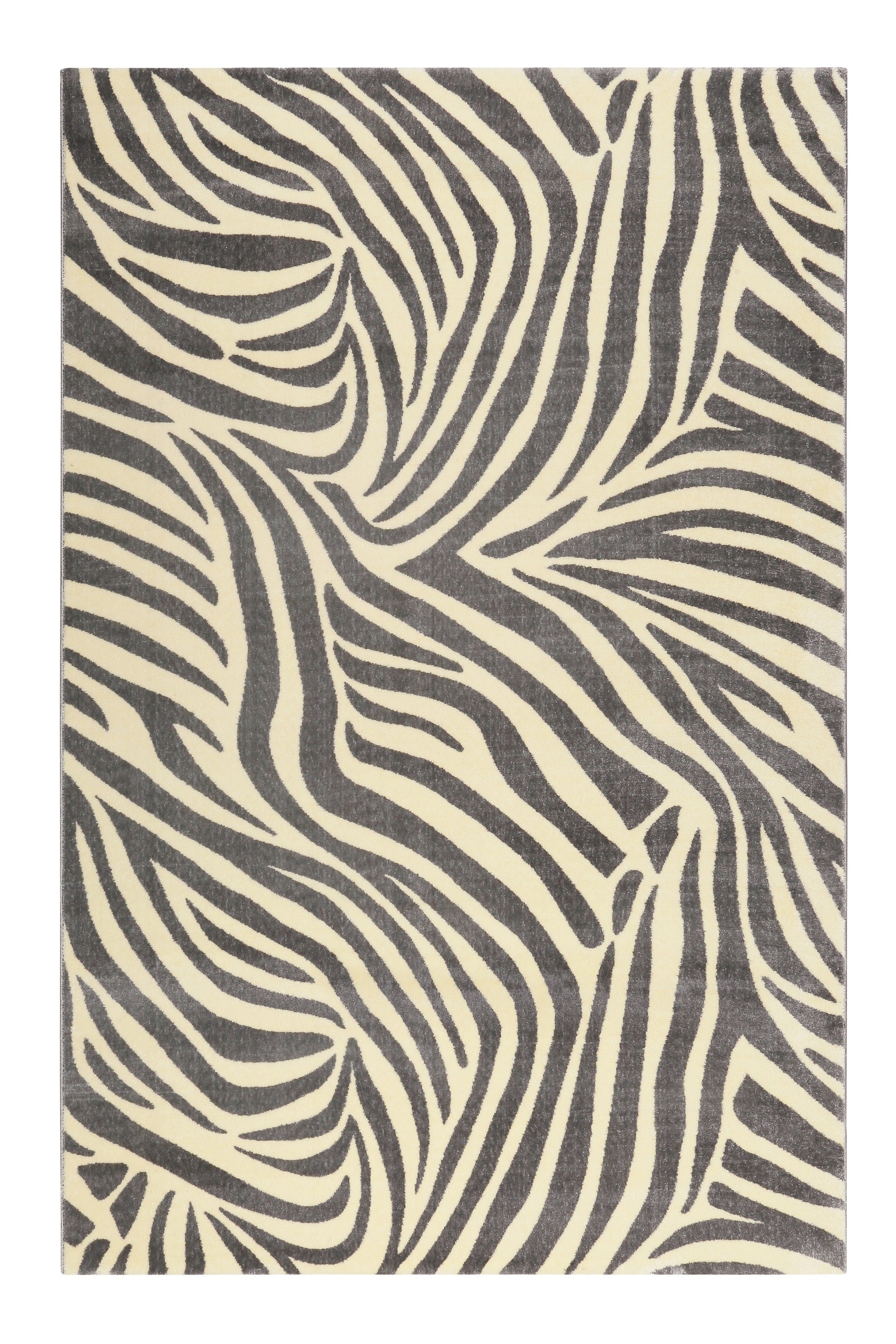 weconhome-zebra-kurzflor-teppich-grau-creme-webteppich image 1