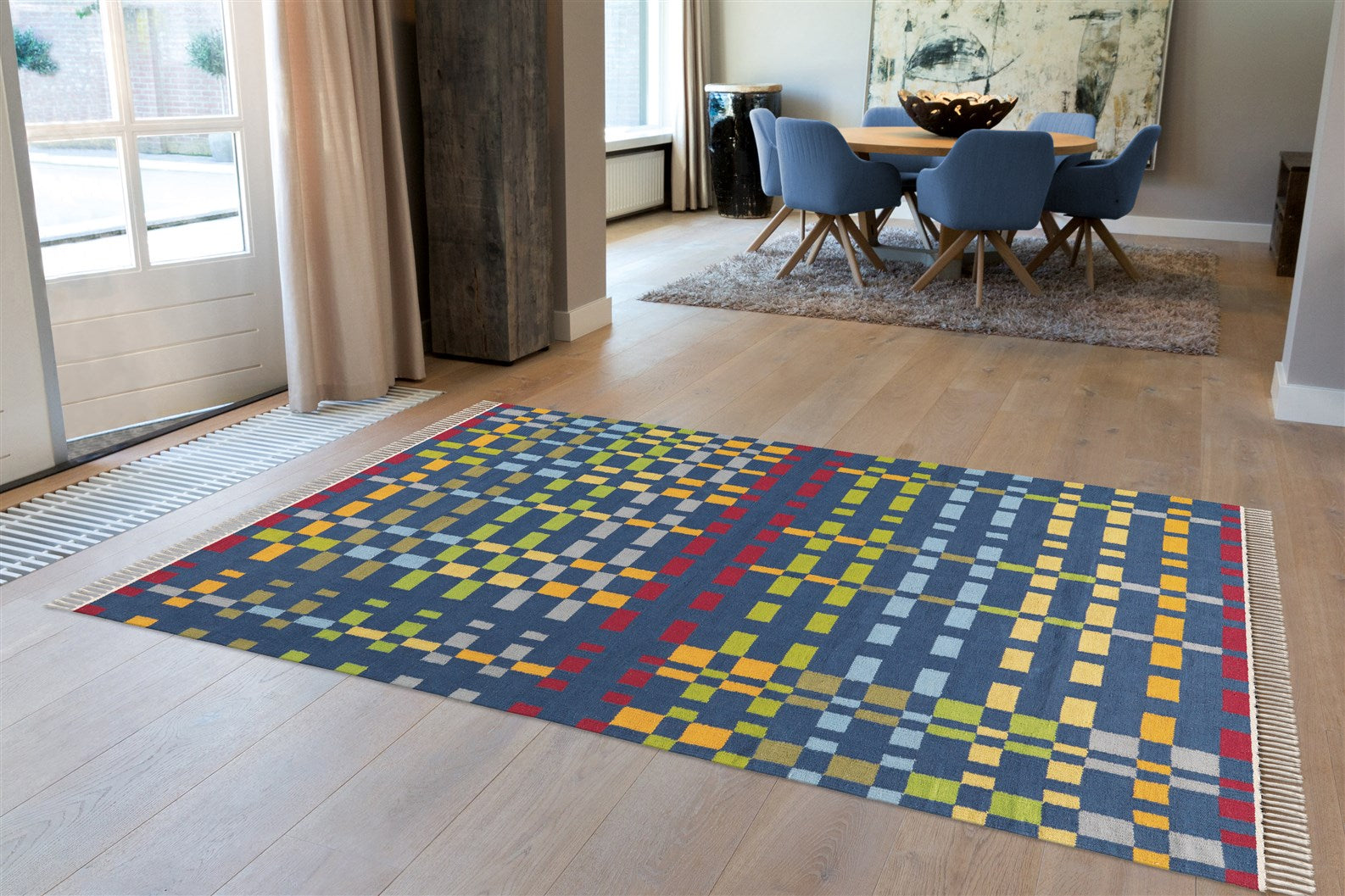 kayoom-craft-8004-kurzflorteppich-nat-rliche-wolle-farbenfroh-strapazierf-hig image 2