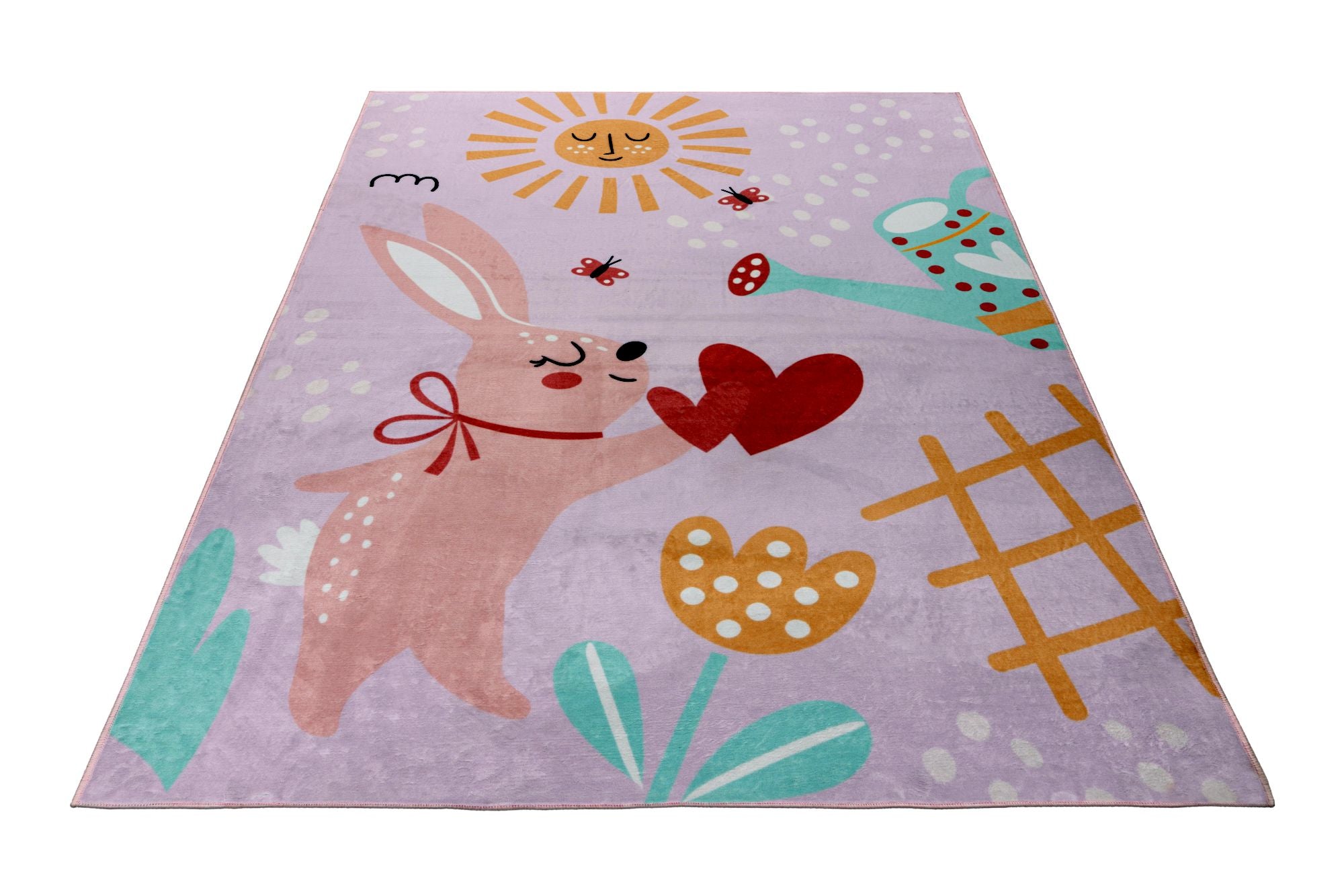 kayoom-wonder-131-rosa-kinderzimmerteppich-weicher-kurzflor-6-mm-800-g-m-polyest image 3