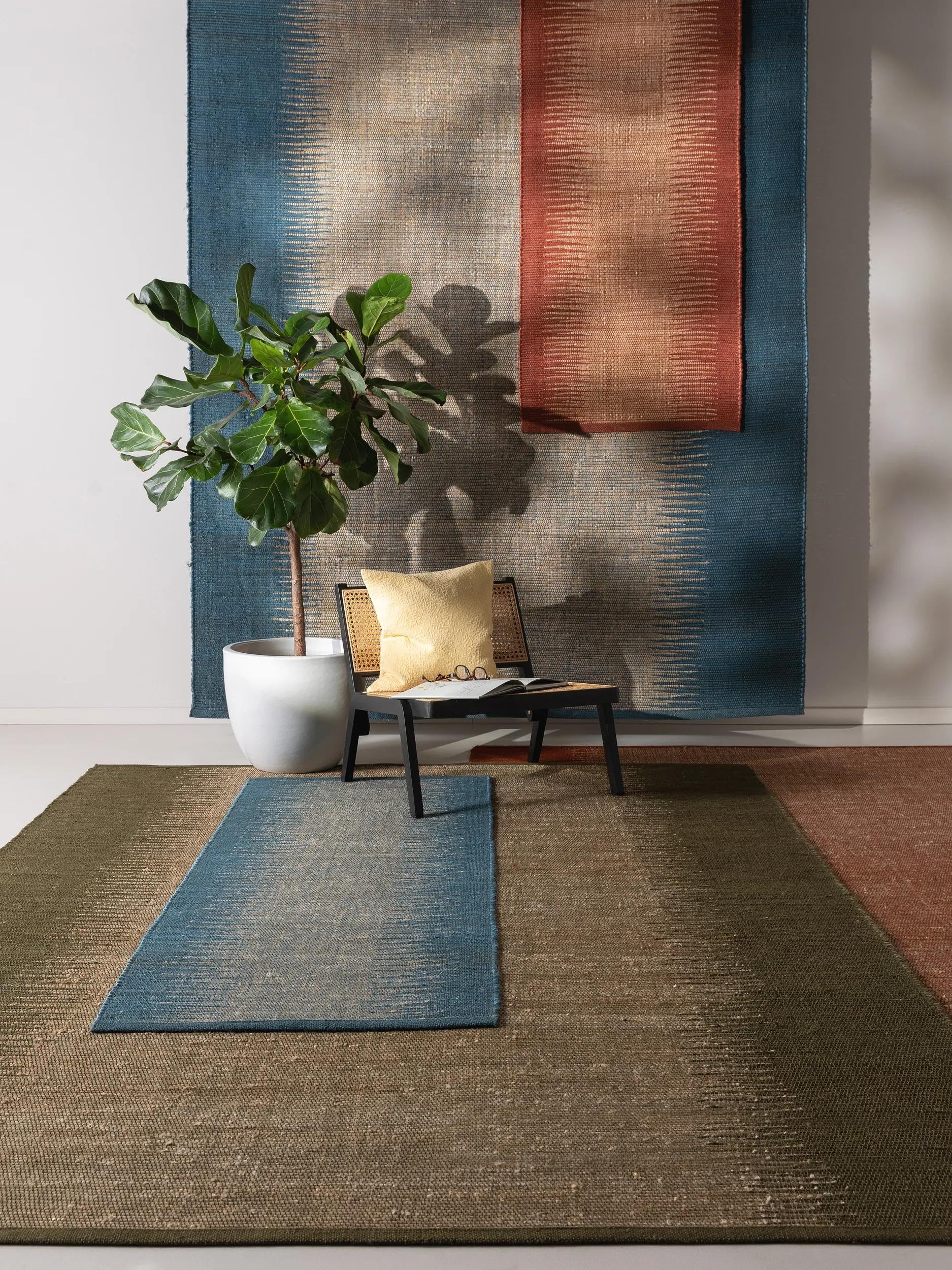 benuta-pure-jutel-ufer-tulsi-blau-70x200-cm-sisal-jute-vintage-ethno-pflegeleich image 7
