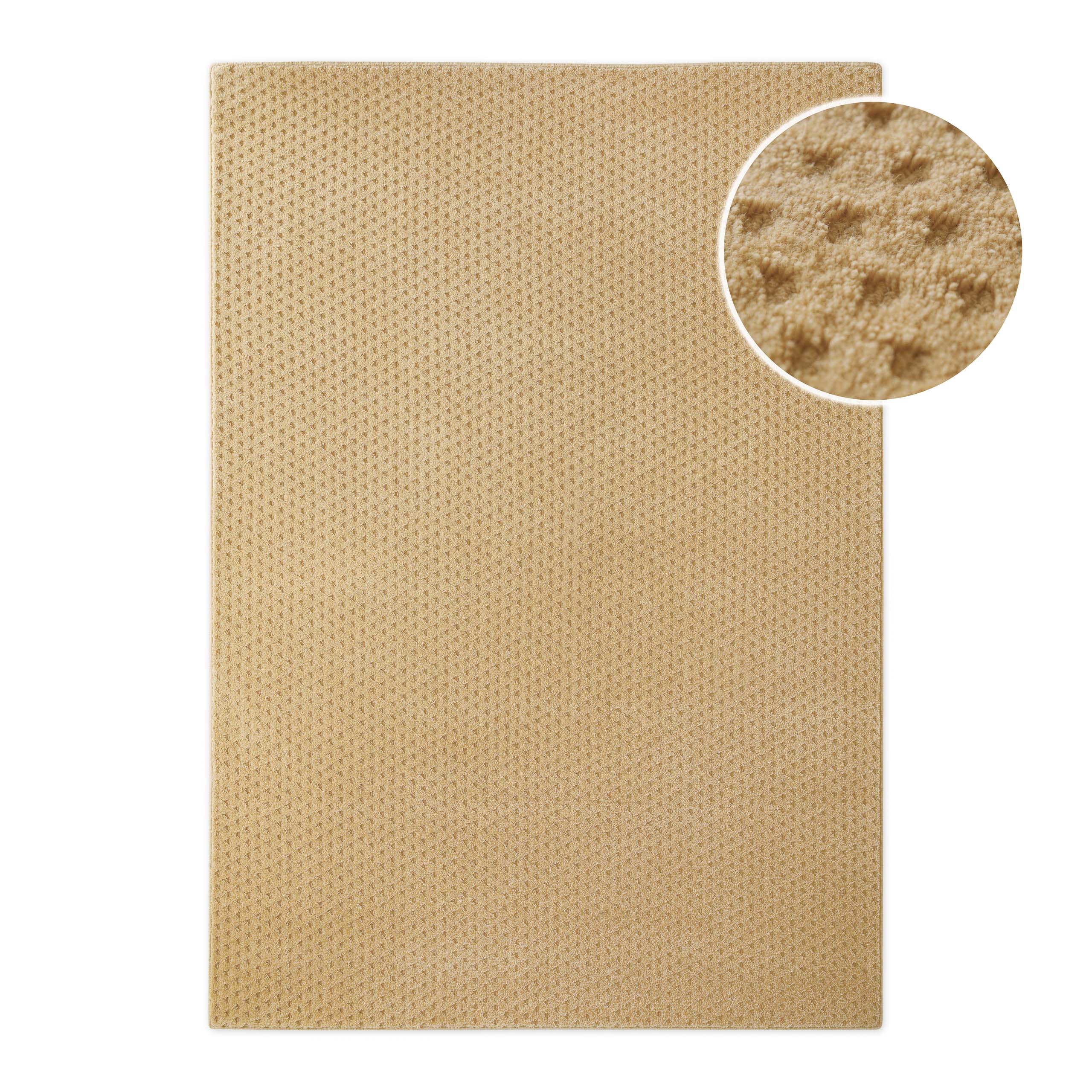 weconhome-castello-three-kurzflor-teppich-aus-schurwolle-in-sand-beige-handgeweb image 1