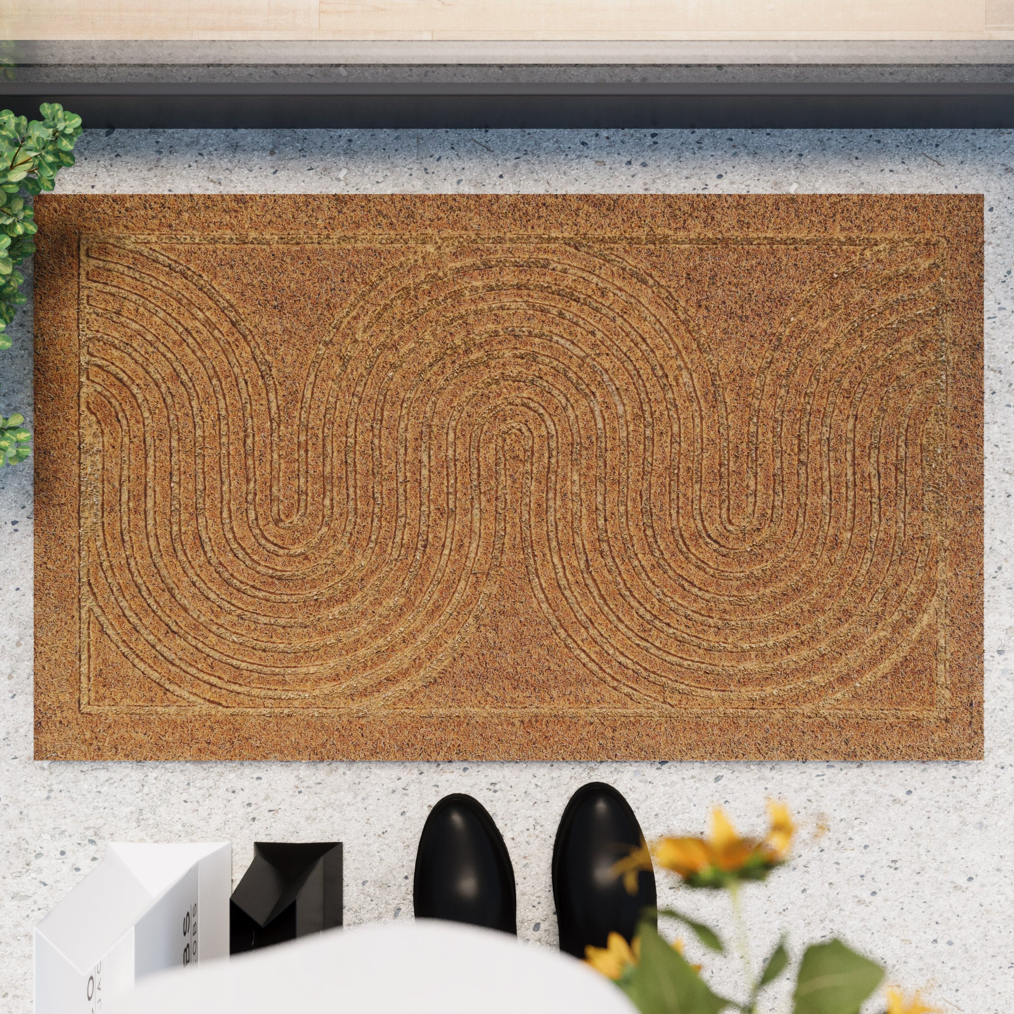 weconhome-retro-flow-fu-matte-kokos-natur-eckig image 2