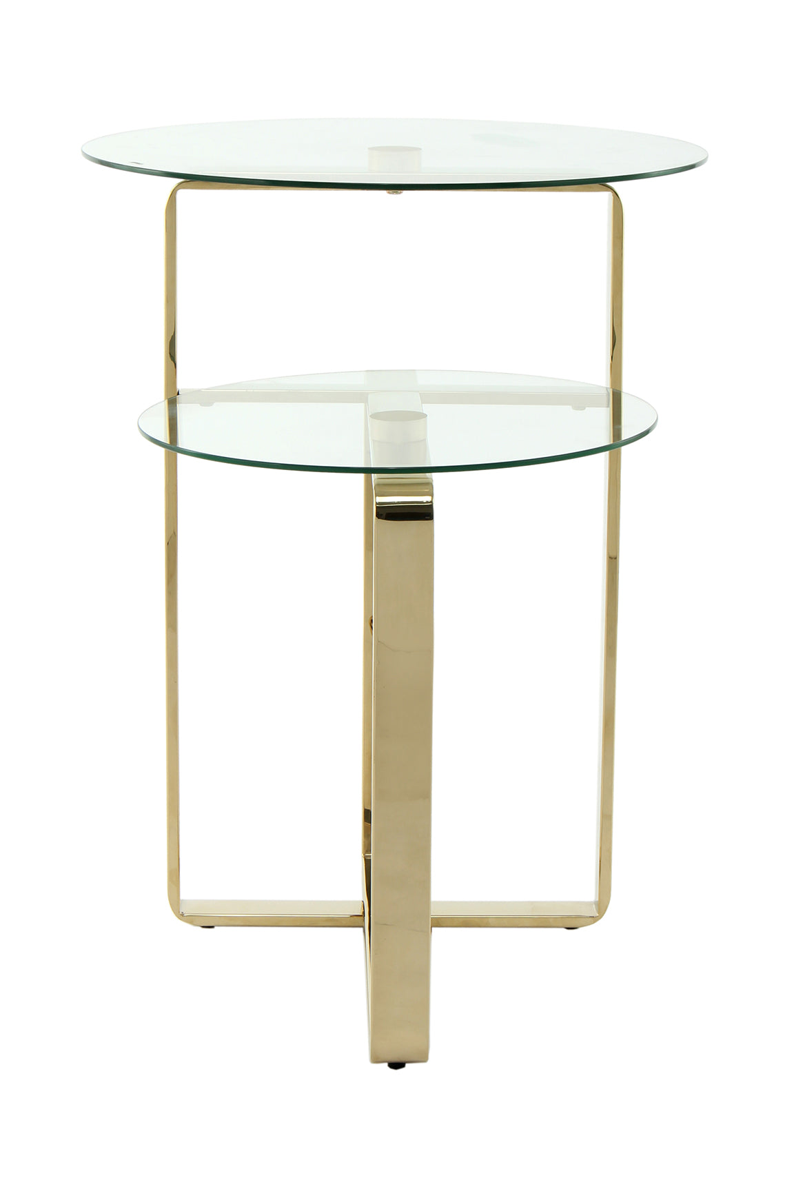 kayoom-beistelltisch-catrice-125-mit-2-glasplatten-und-edelstahlgestell image 1