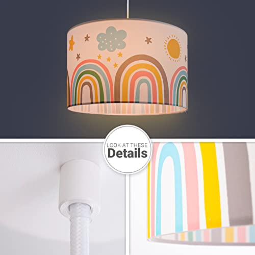 paco-home-kinder-pendelleuchte-stoffschirm-rund-regenbogen-e27-bunt image 8