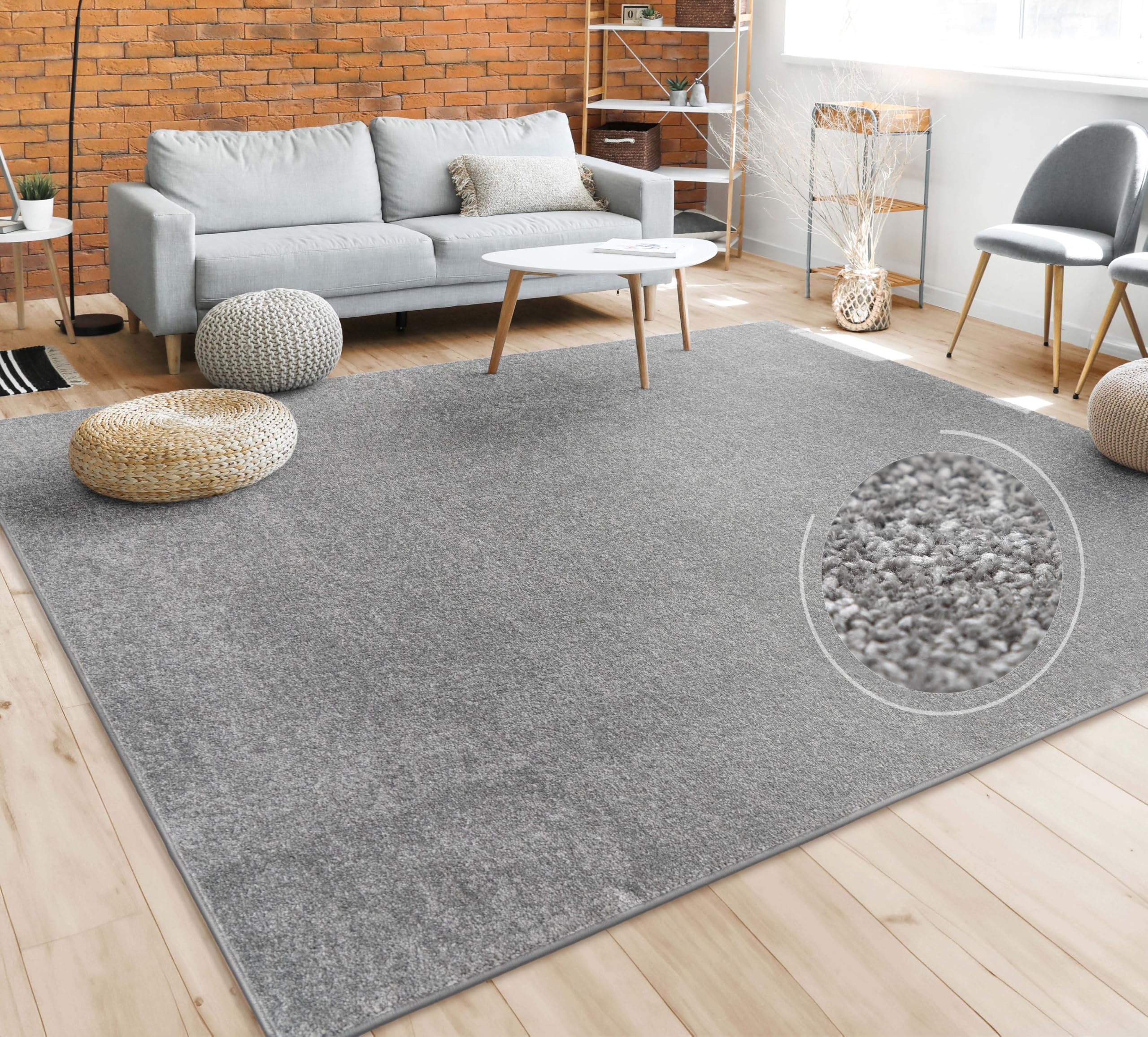 paco-home-kurzflor-teppich-anthrazit-240x340-cm-xxl-uni image 1