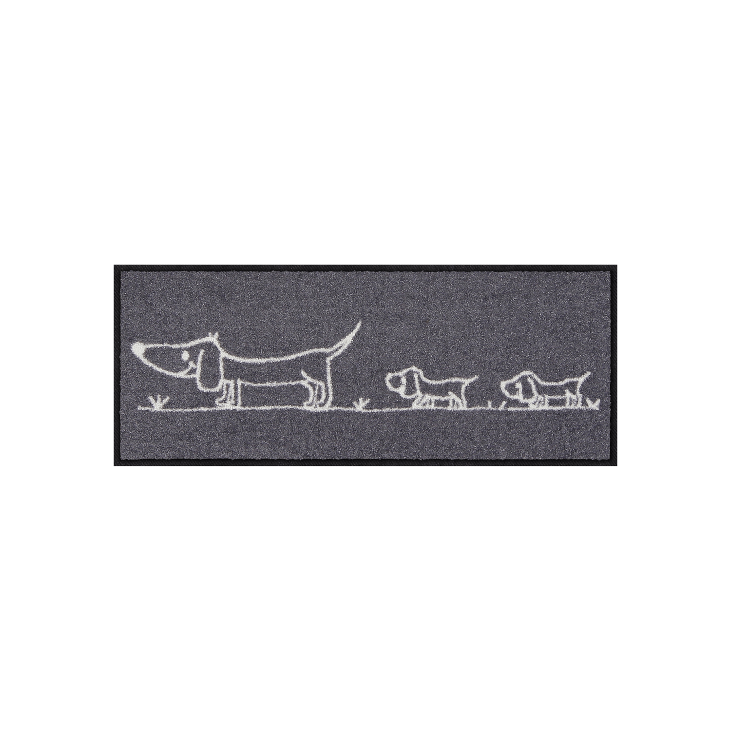 salonloewe-hereingedackelt-eingangsmatte-30-x-75-cm-dackelmotiv-grau image 1
